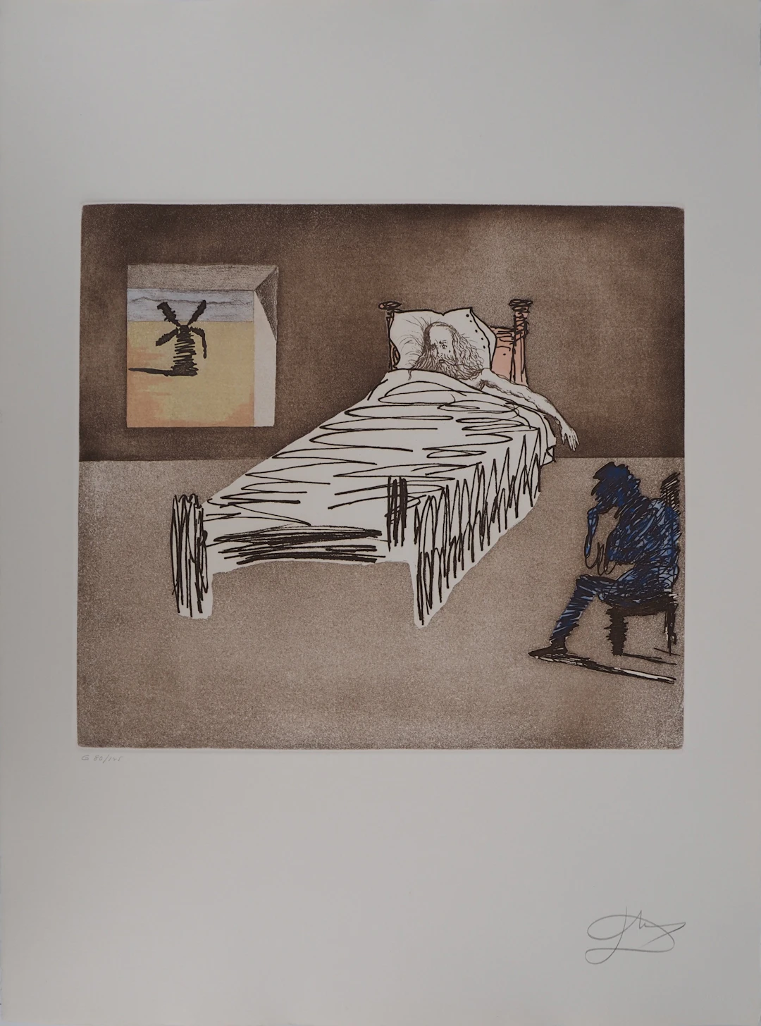 Salvador DALI : Don Quichotte, L’Héritage, Gravure originale signée