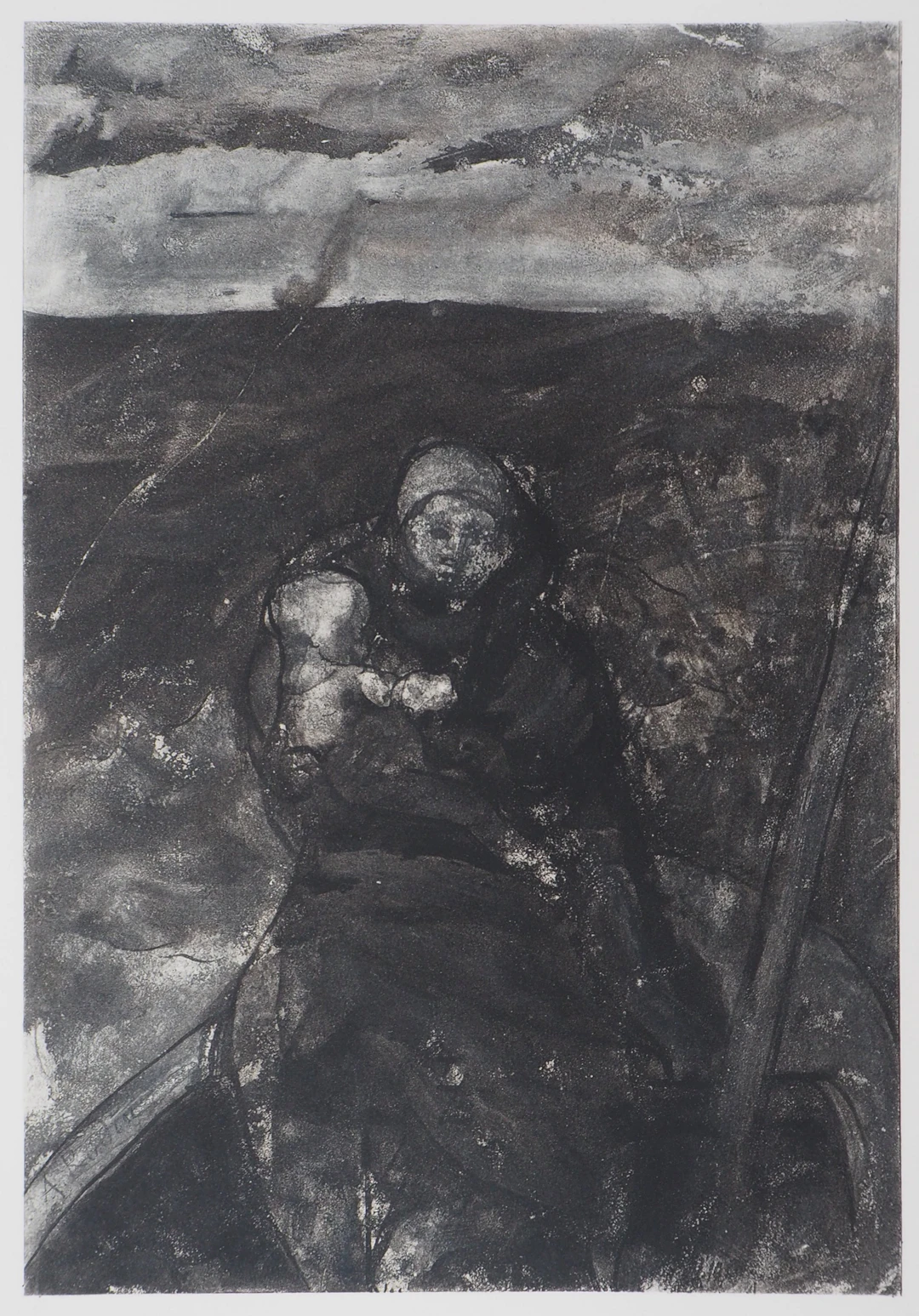 Auguste RODIN (d’après) : La barque de Caron, 1897 - Gravure