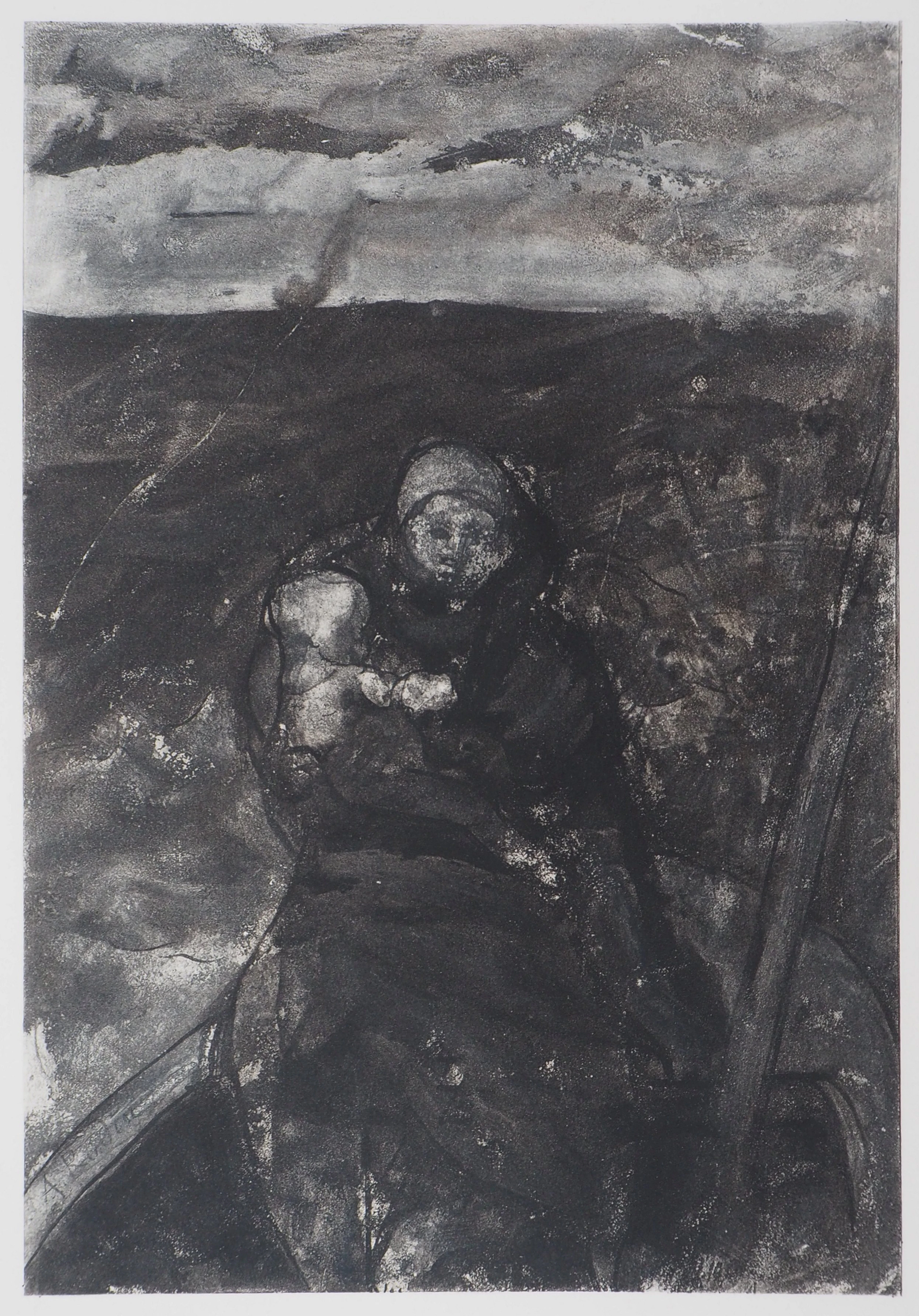 Auguste RODIN (d’après) : La barque de Caron, 1897 - Gravure