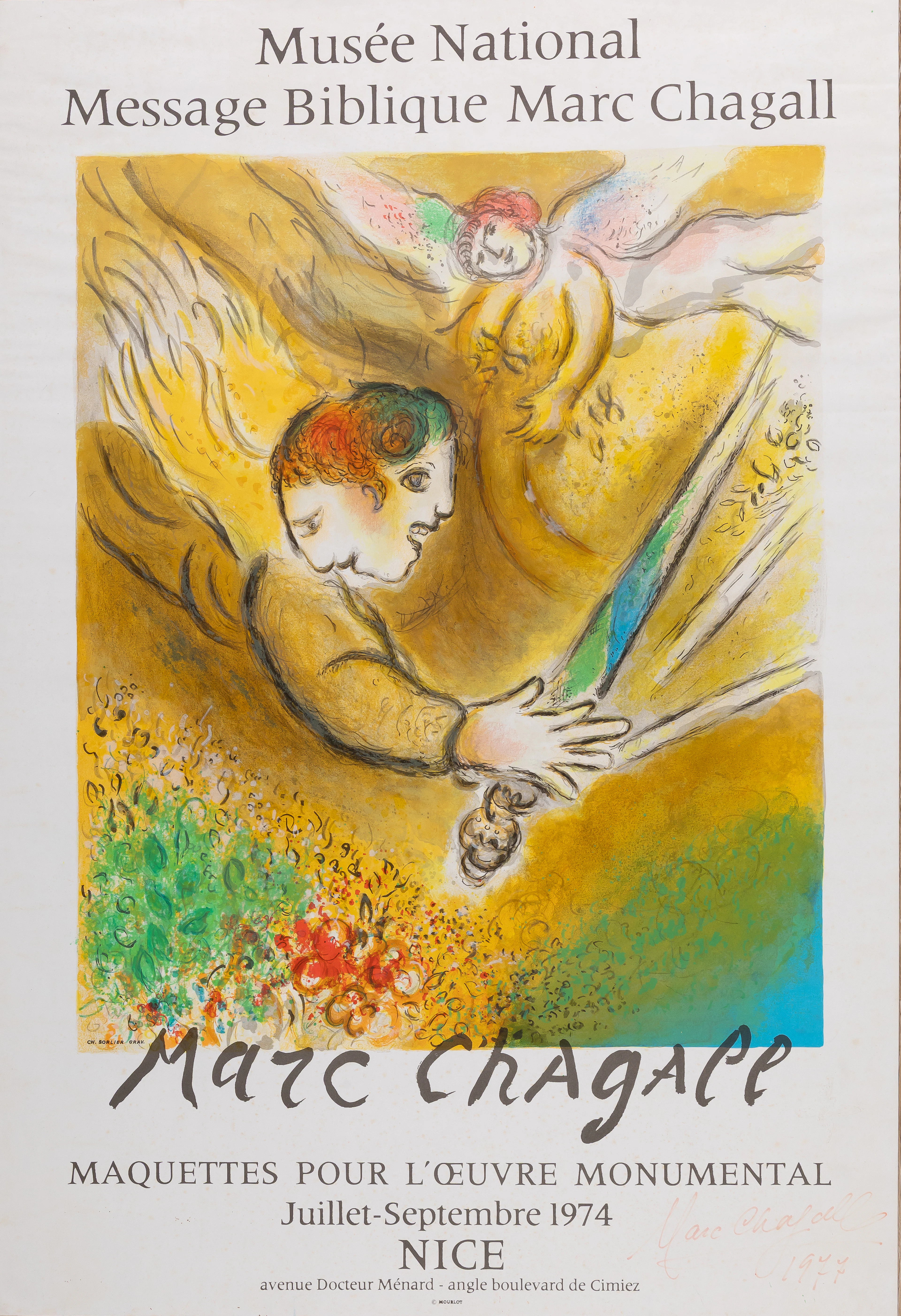 Marc CHAGALL : L’ange du jugement - Lithographie originale signée