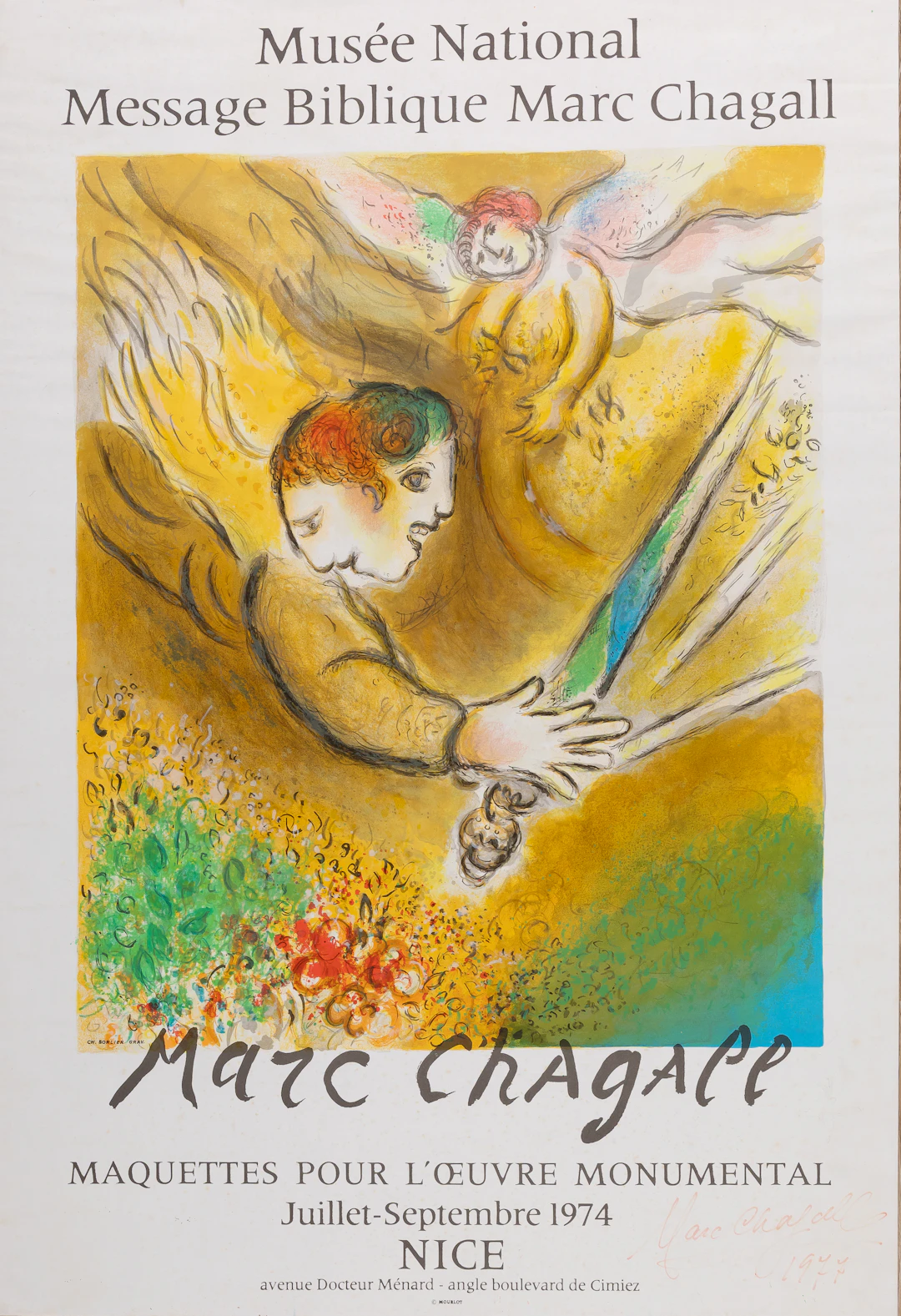 Marc CHAGALL : L’ange du jugement - Lithographie originale signée