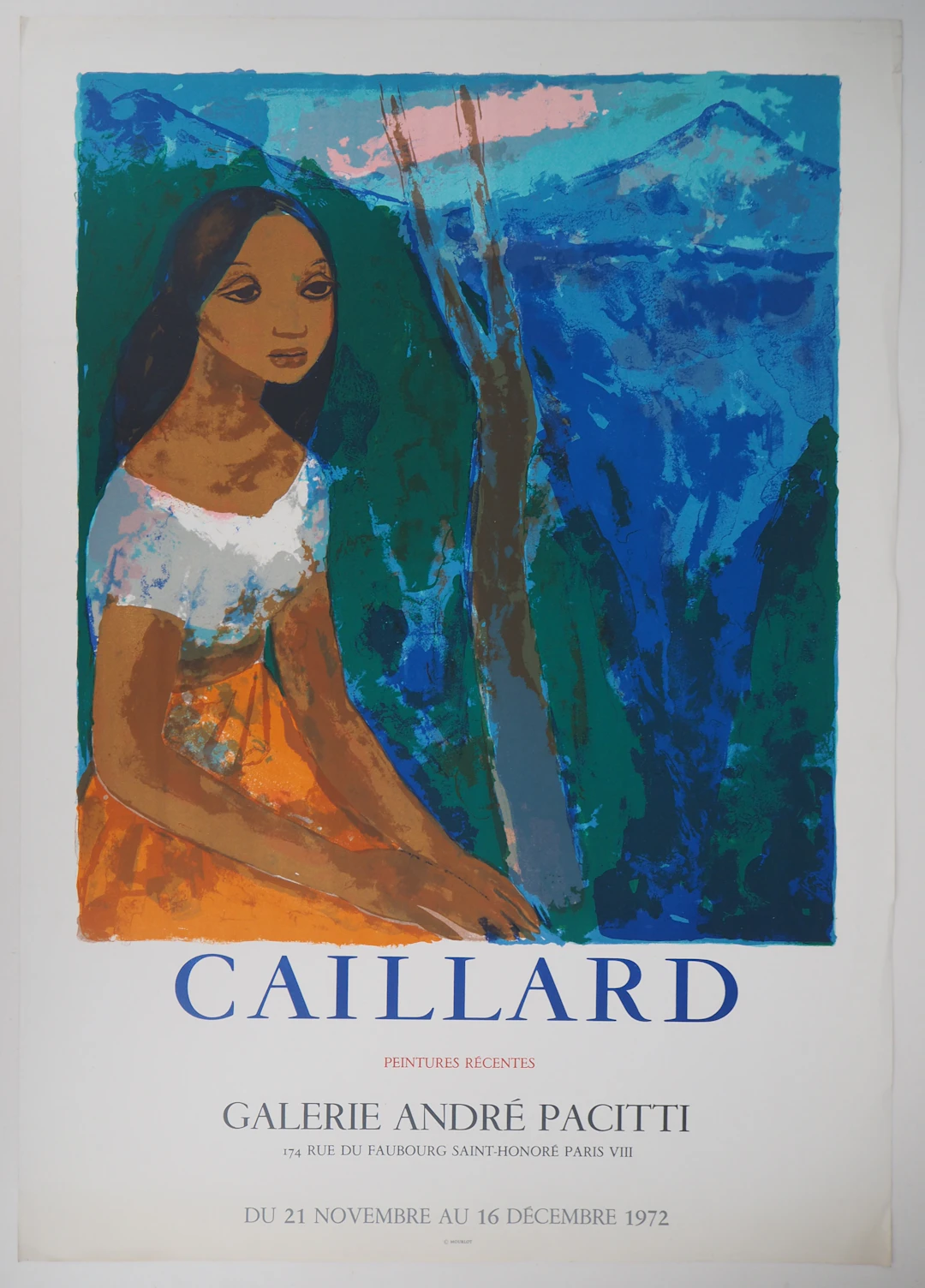 Christian Hugues CAILLARD - Femme au paysage - Lithographie