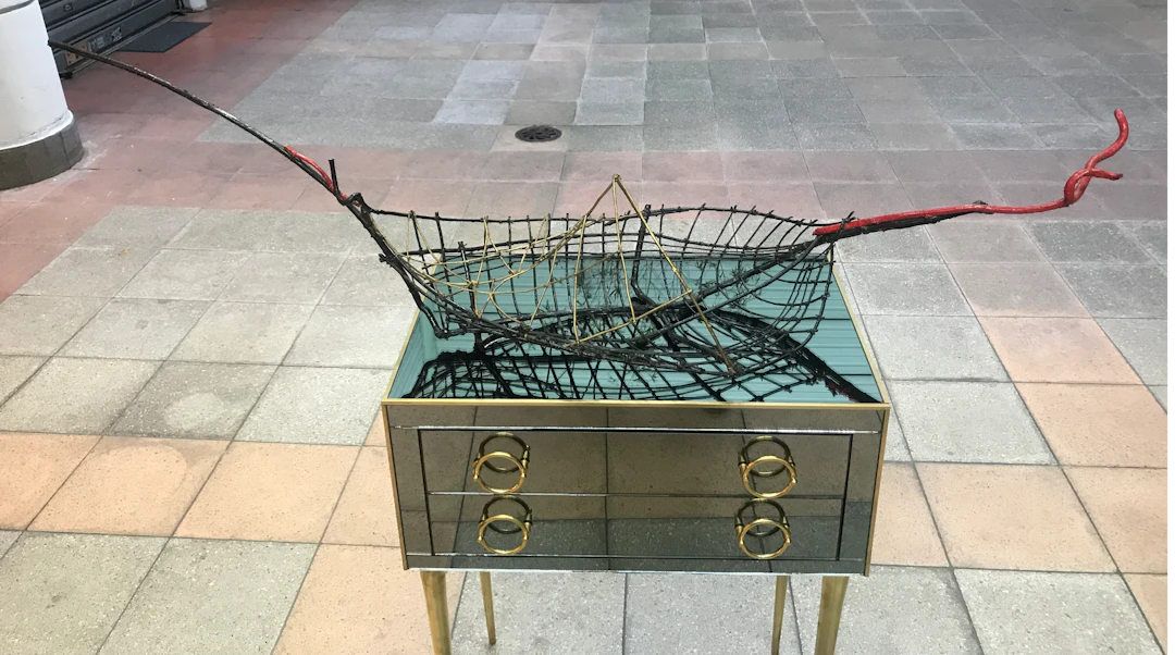 Arden SCOTT - Red Boat, 1993 - Sculpture signée