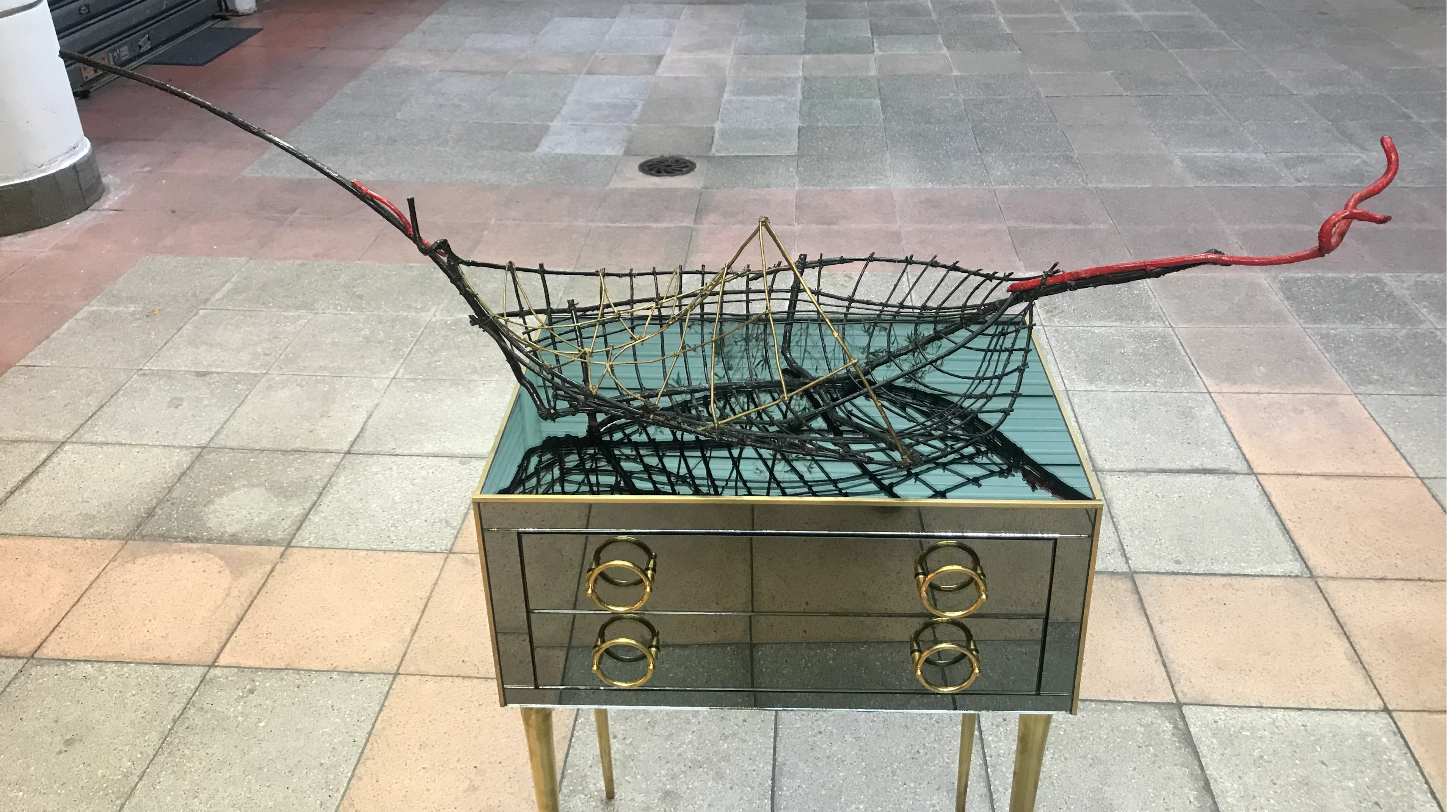 Arden SCOTT - Red Boat, 1993 - Sculpture signée