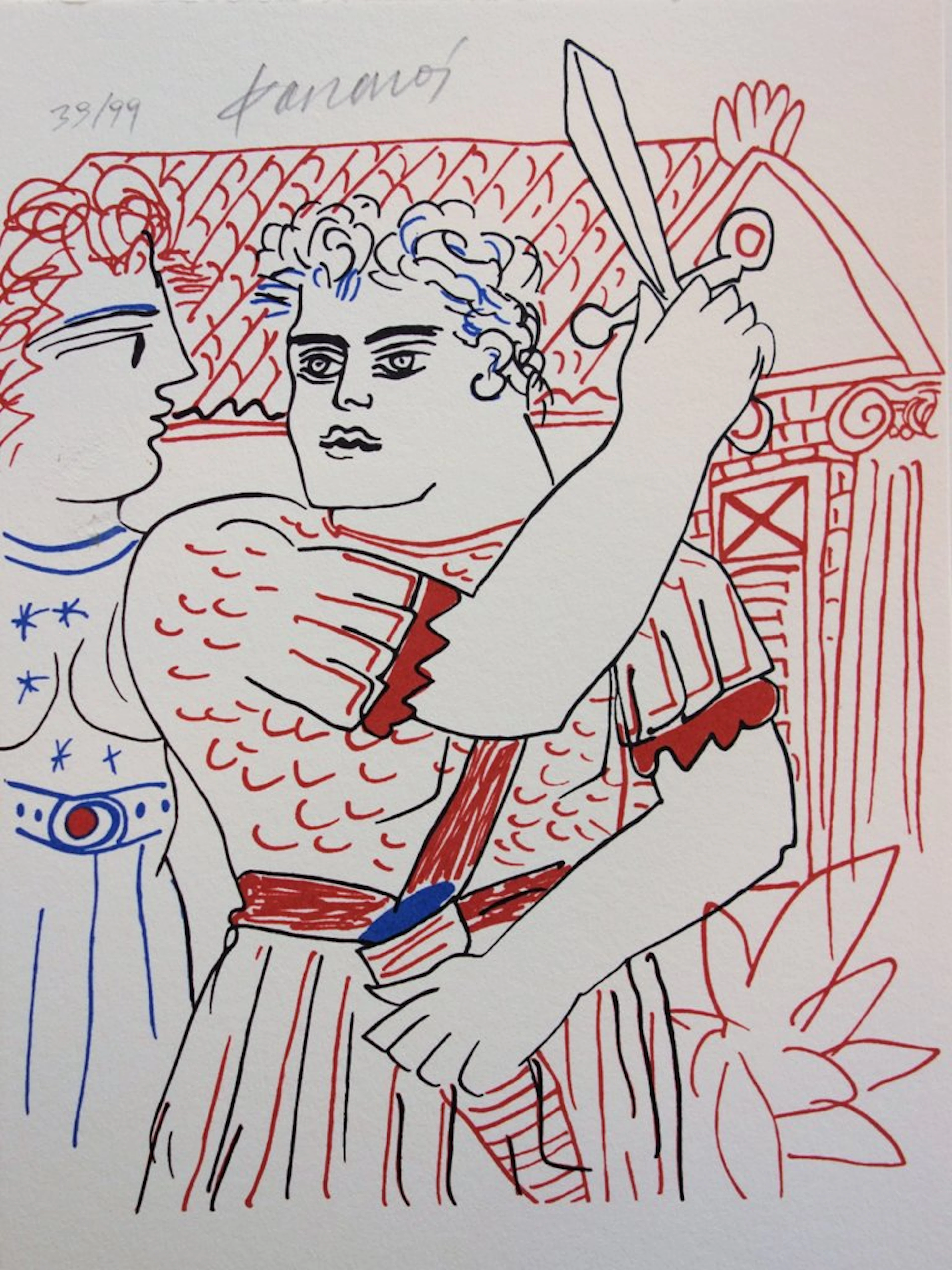 Alekos FASSIANOS : Hercule - Lithographie originale signée