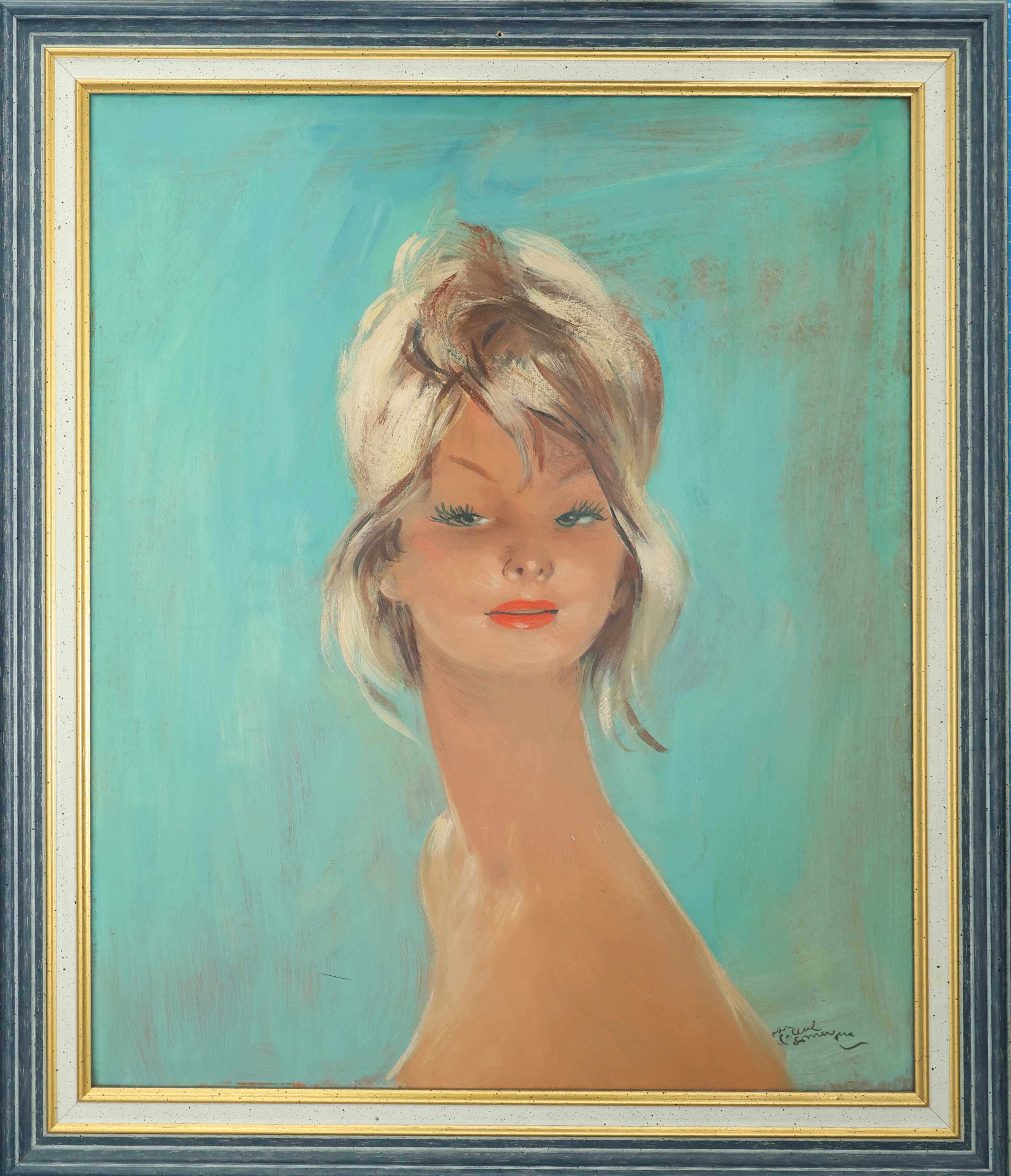 Jean-Gabriel Domergue (1889-1962) - Marie Chantal - Huile sur Isorel signée