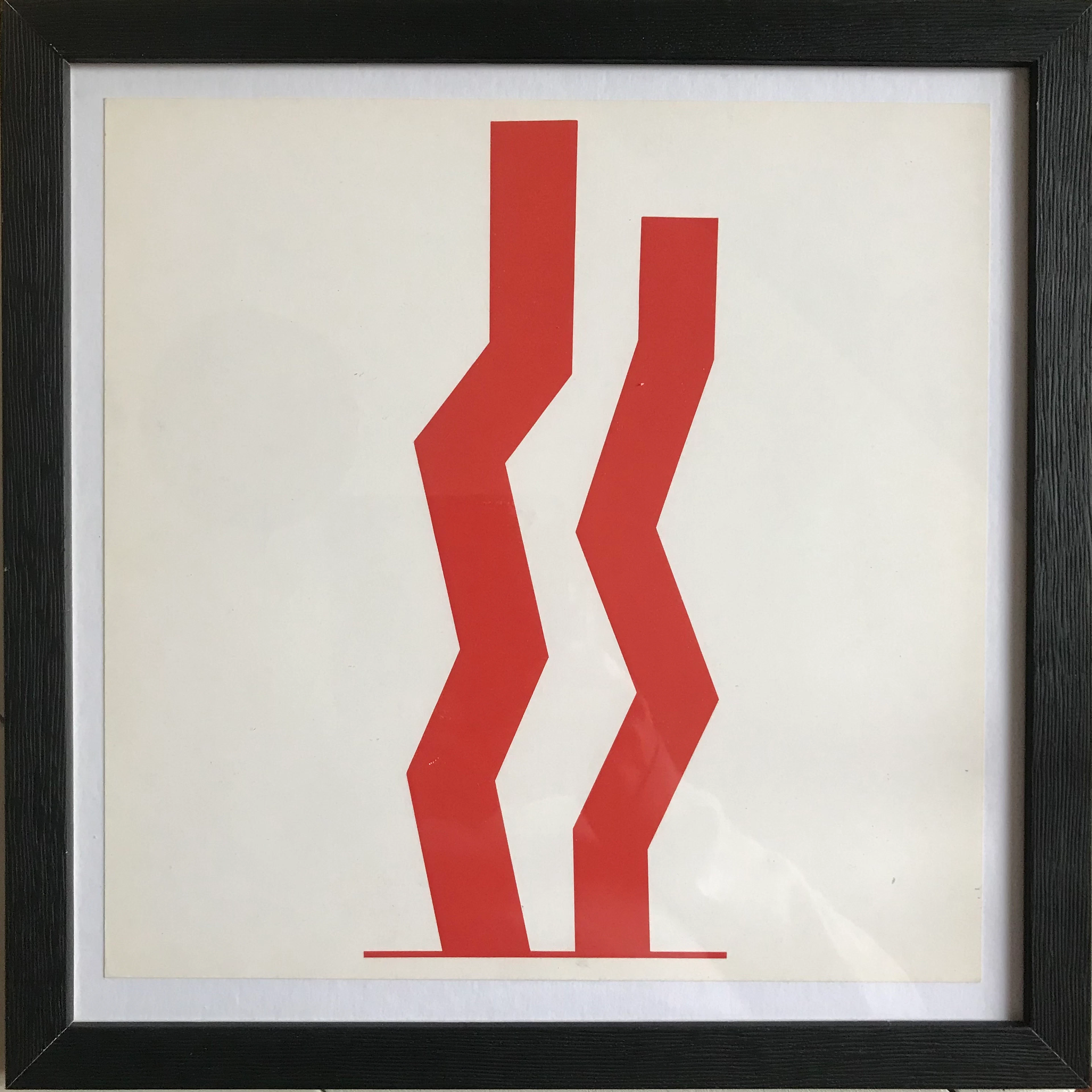 William Turnbull - Double Red,1966 - Serigraphie signée