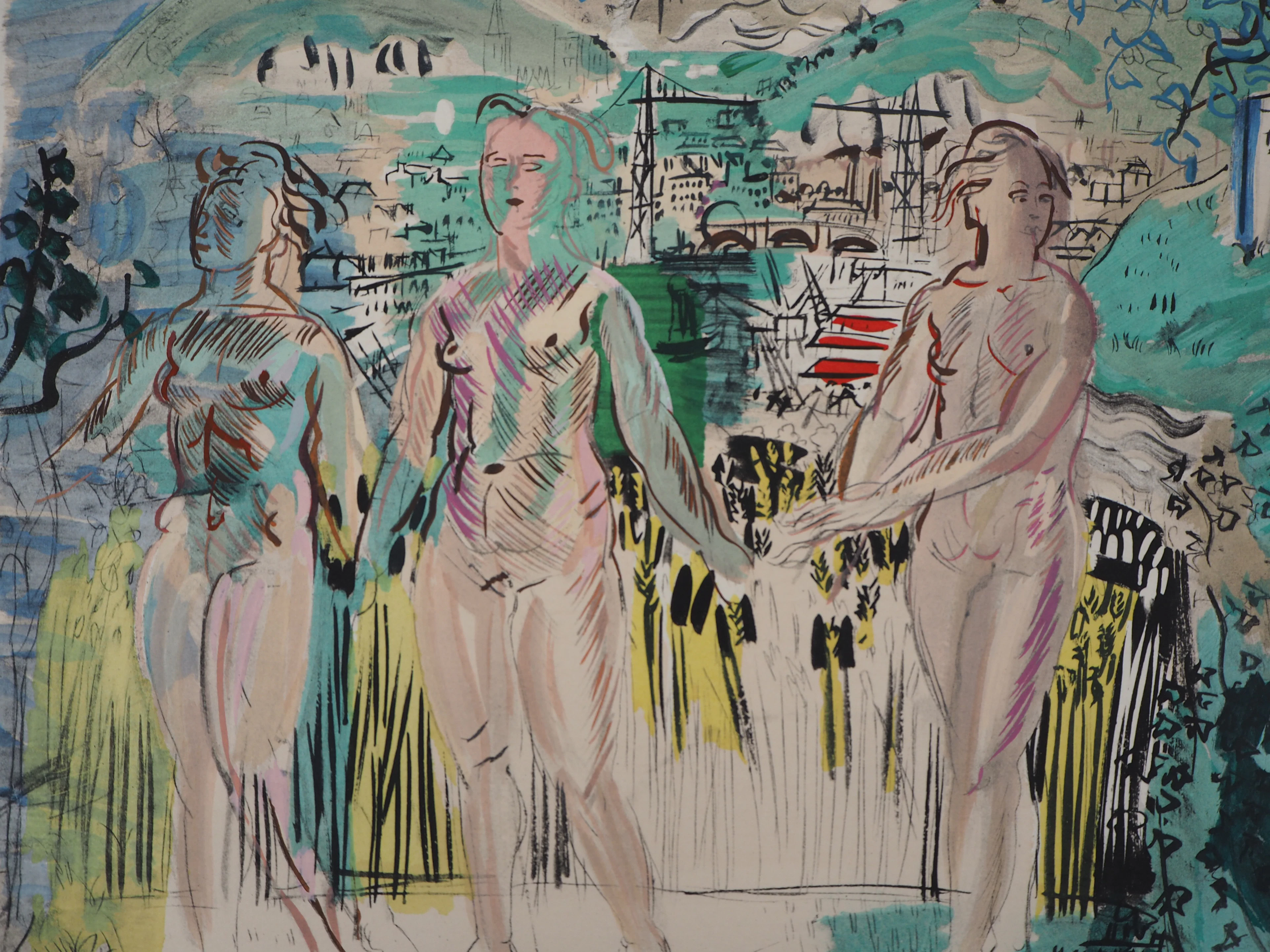 Raoul DUFY : Les trois grâces - Lithographie Originale Signée