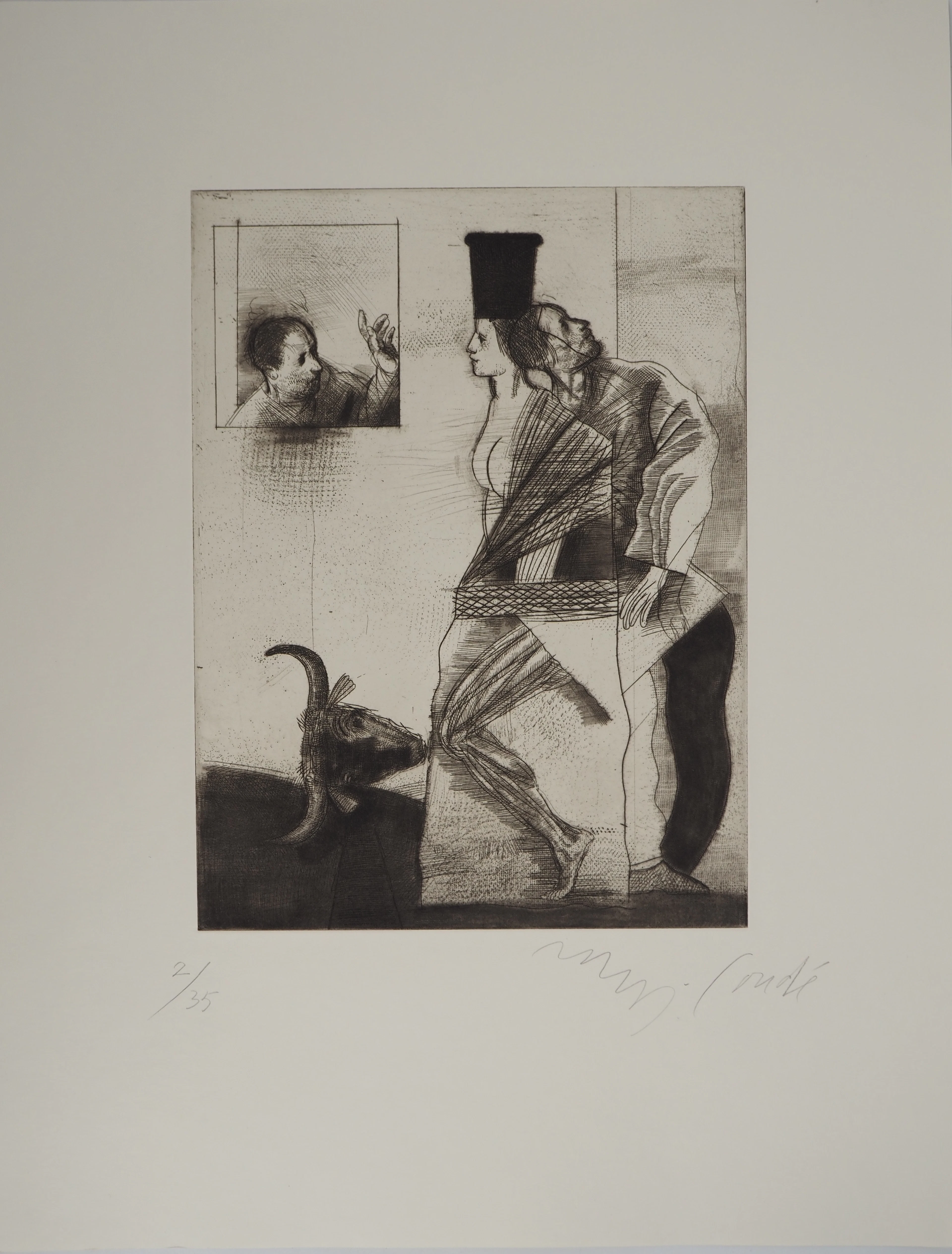 Miguel CONDÉ : Terre des mythes, Gravure originale