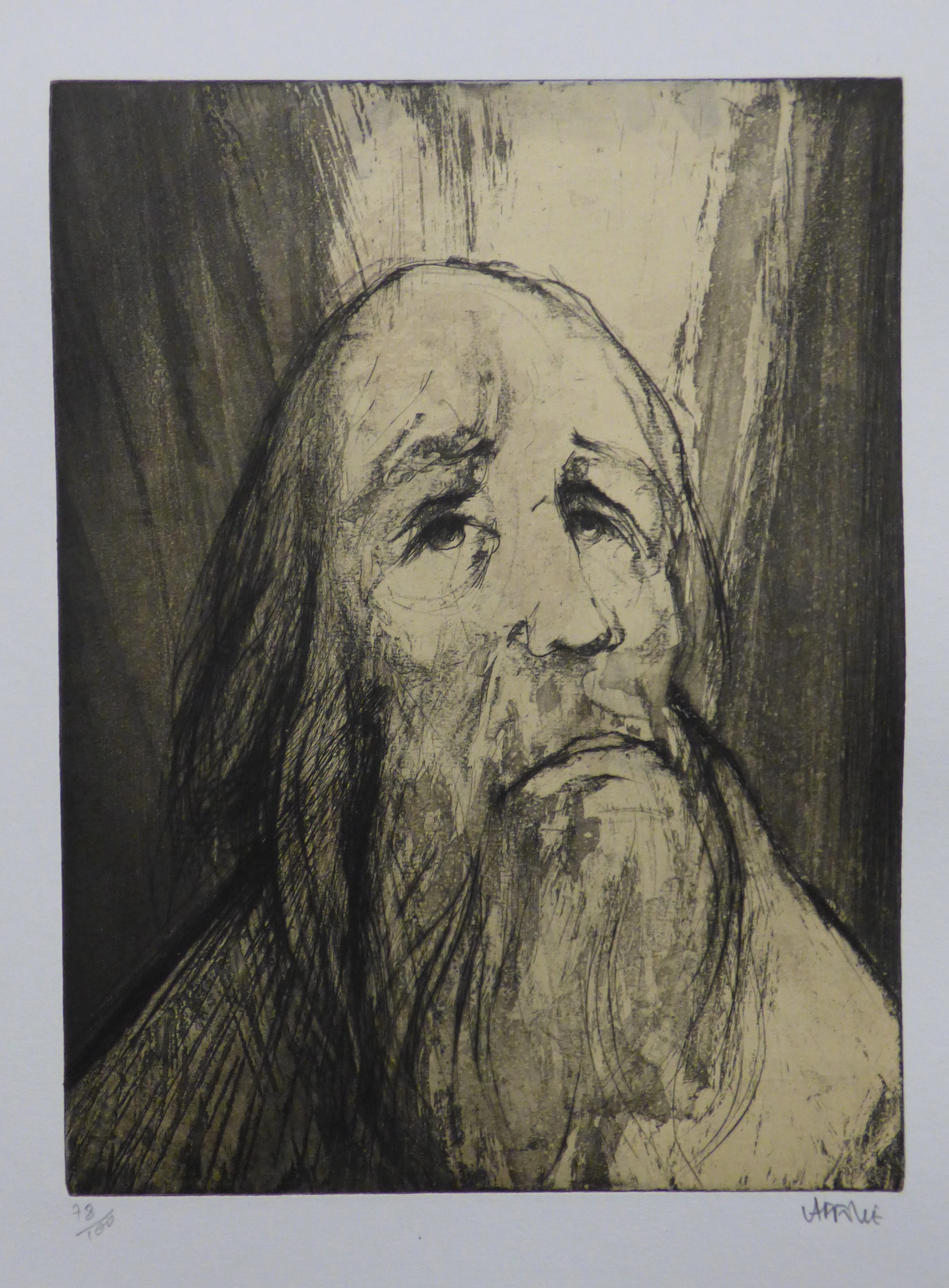 Pierre LAFFILLÉ - Abraham, 1992 - Lithographie originale signée au crayon