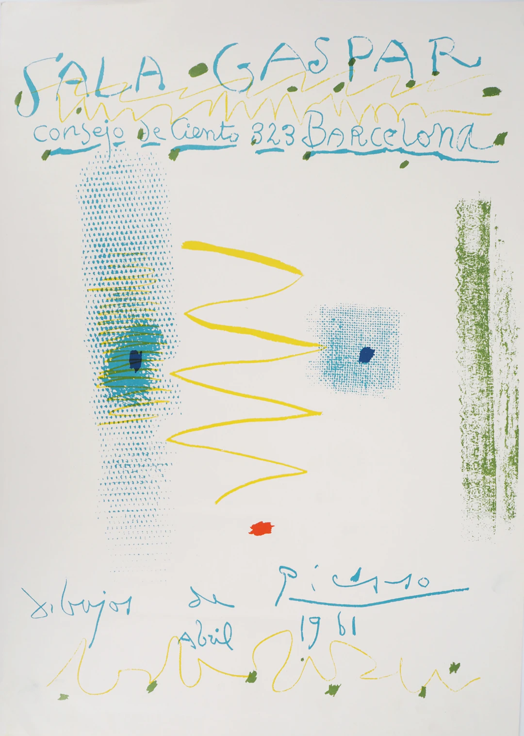 Pablo PICASSO : Visage abstrait - Lithographie originale signée