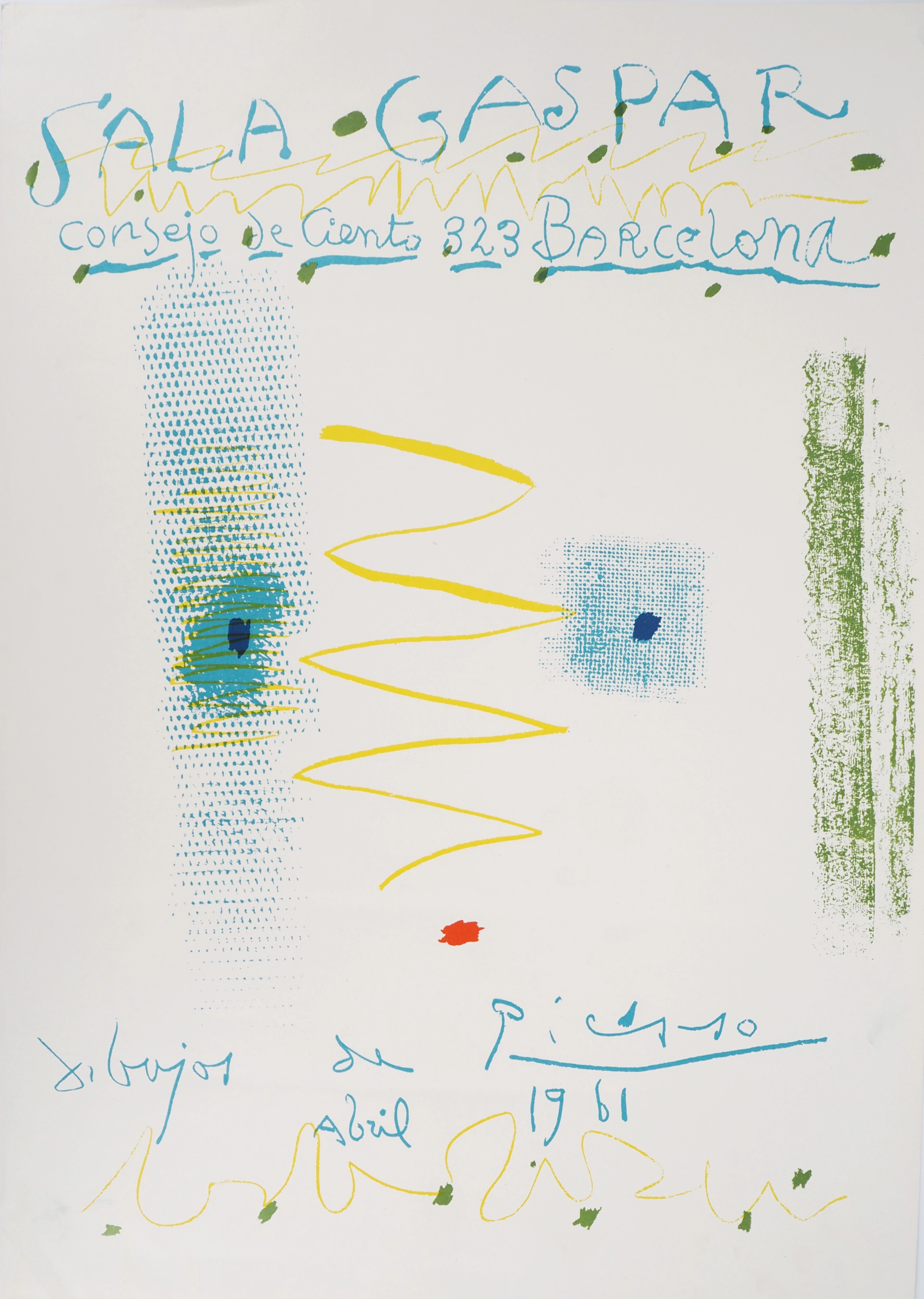 Pablo PICASSO : Visage abstrait - Lithographie originale signée