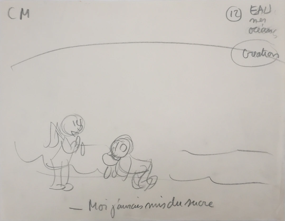 Jean EFFEL : J'aurai mis du sucre, Dessin préparatoire original