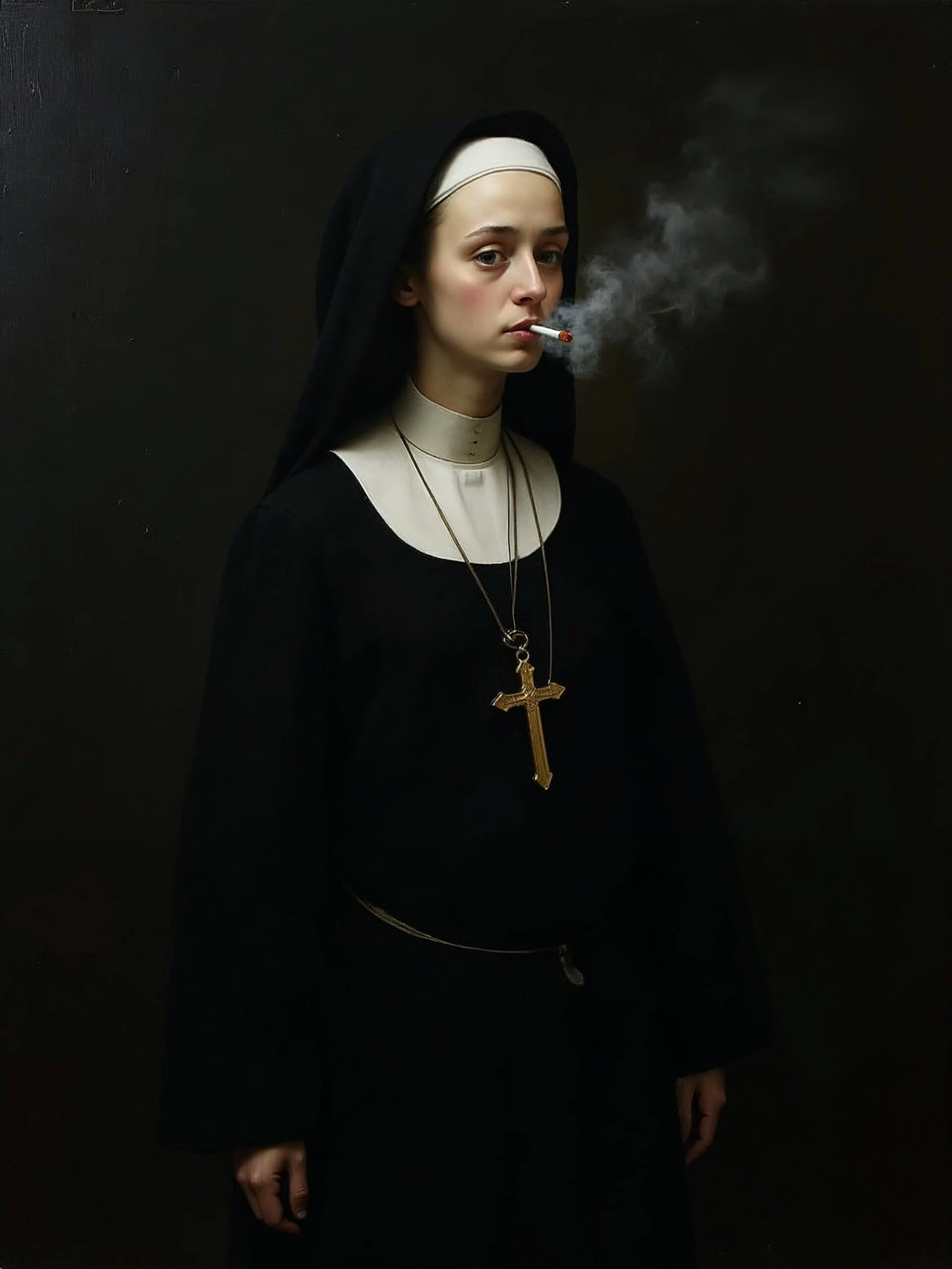 Smoking with God (IV) - 2025 - Mr Strange - Giclée sur papier