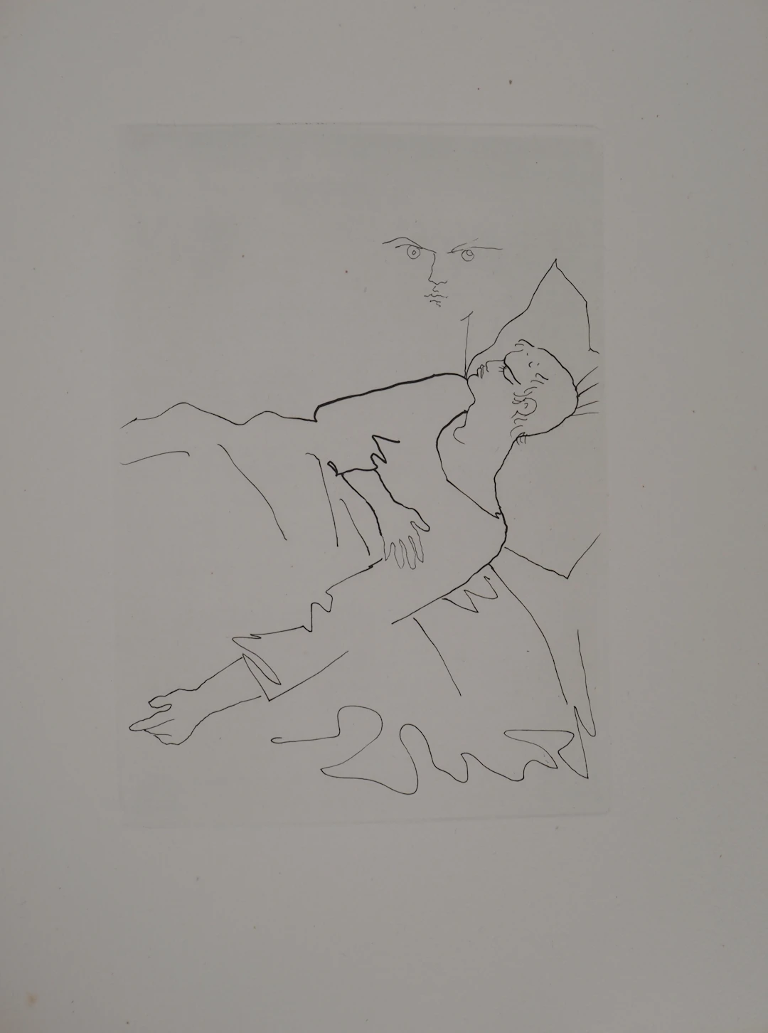 Jean COCTEAU : Le bal du comte d'Orgel, Solitude et rêveries, gravure originale
