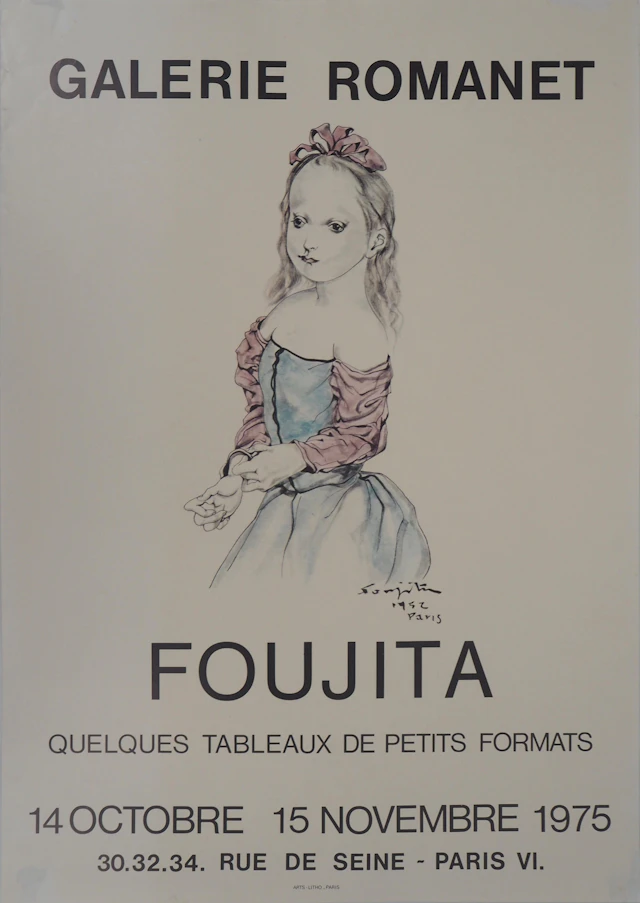Léonard Tsuguharu FOUJITA - Fille à la robe, 1975 - Affiche