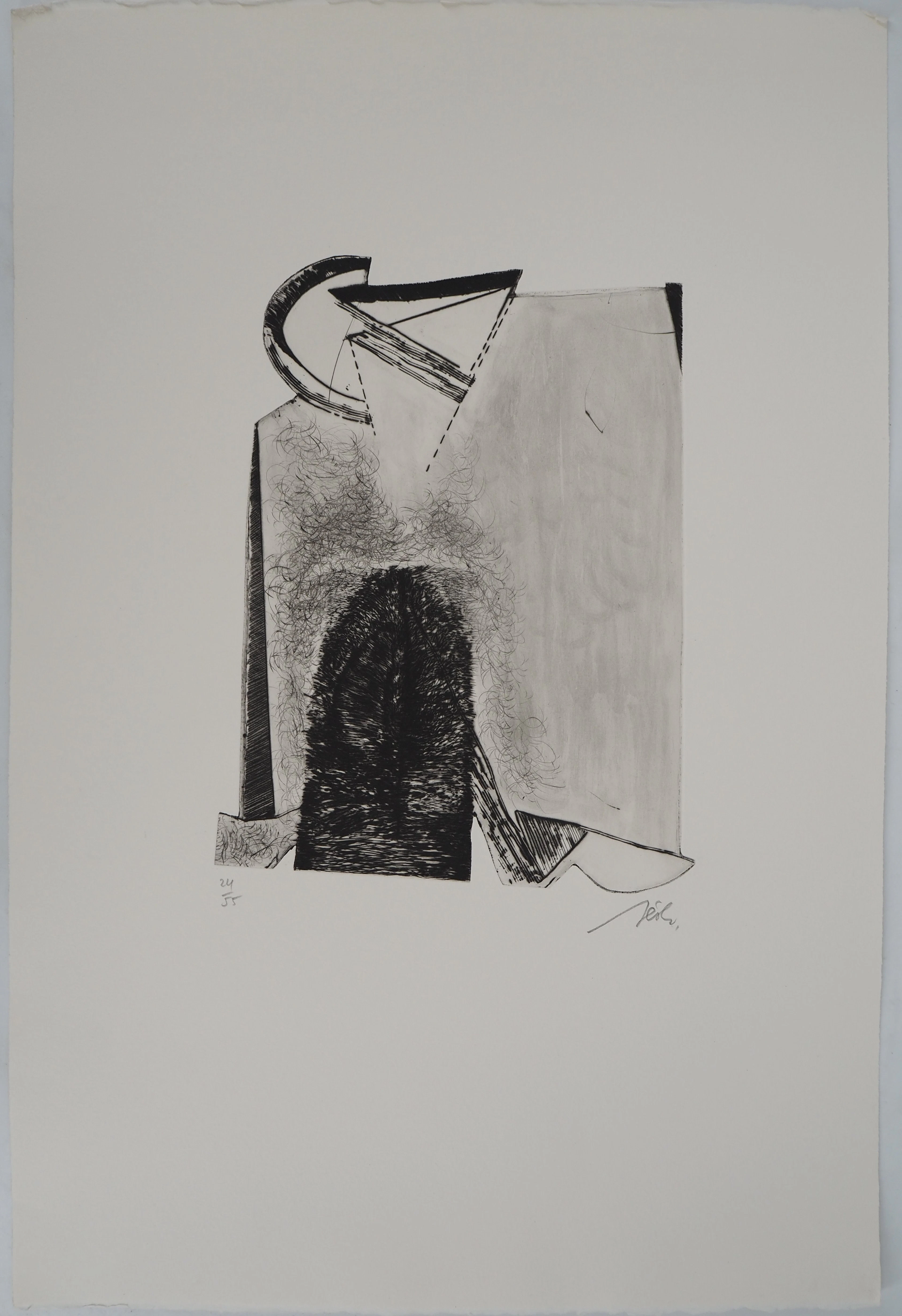 François BÉALU (1932-2020), Cubisme - Gravure sur cuivre originale signée