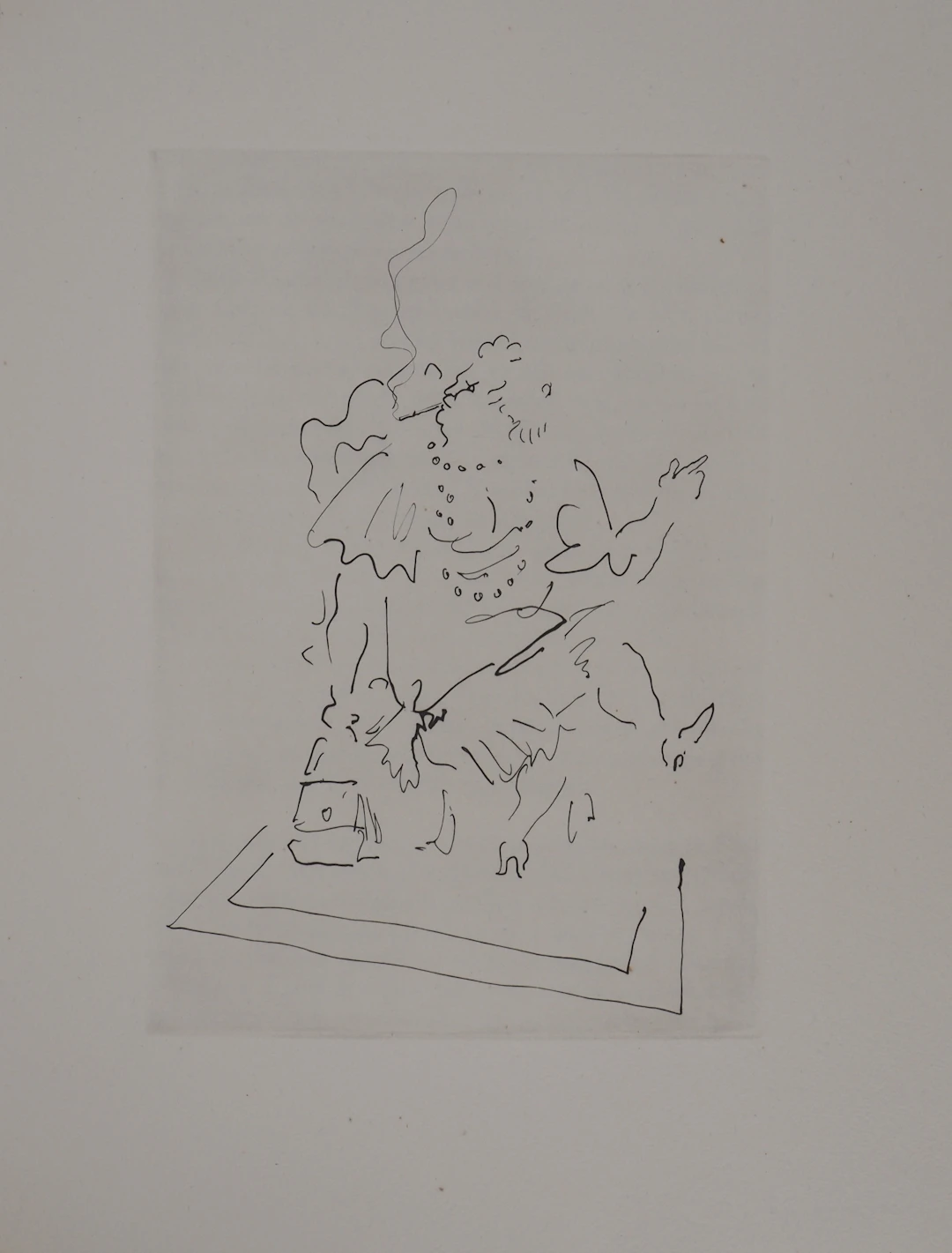 Jean COCTEAU : Le bal du comte d'Orgel, La commère, gravure originale
