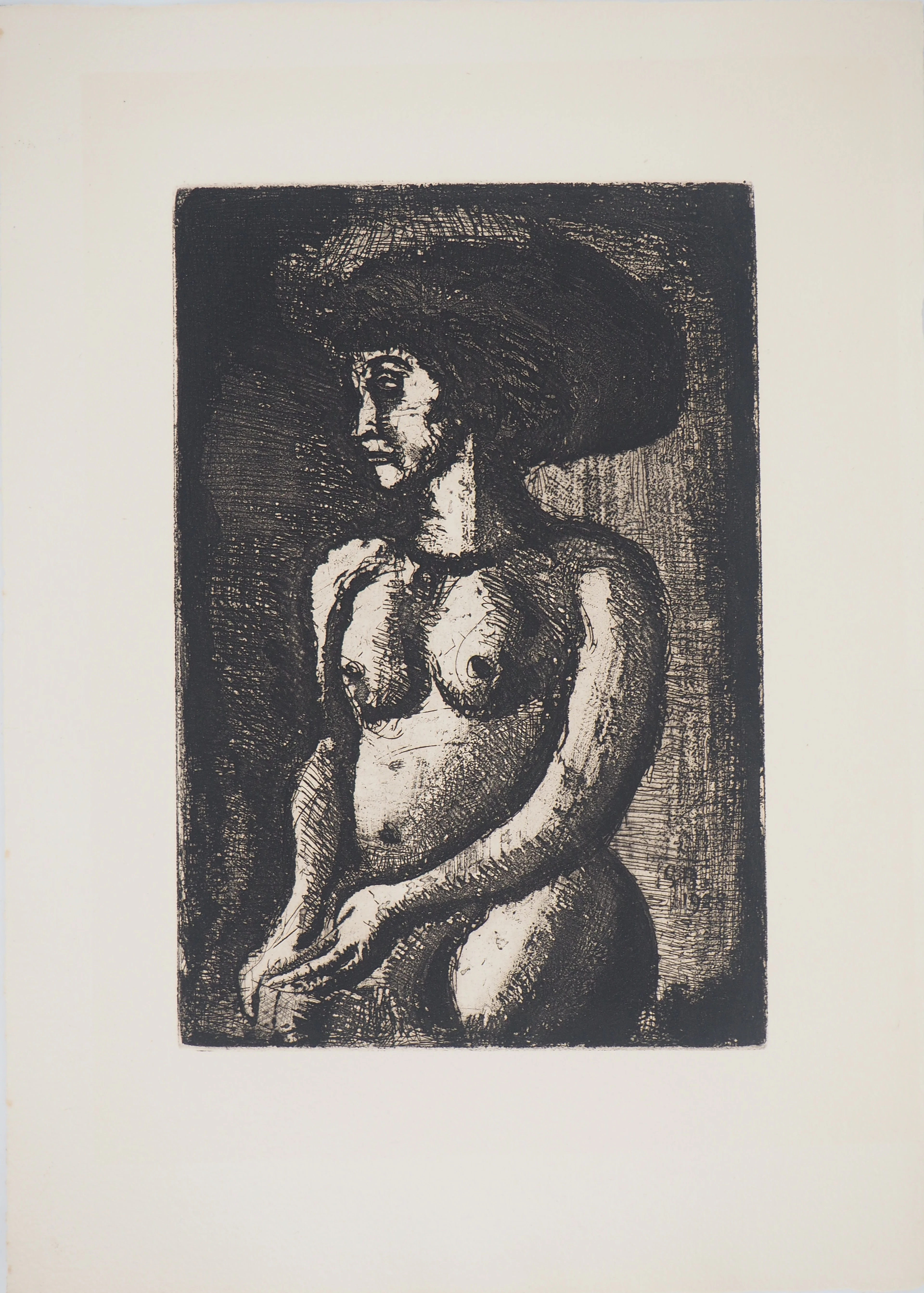 Georges ROUAULT - Nu sculptural, 1928 - Gravure originale signée
