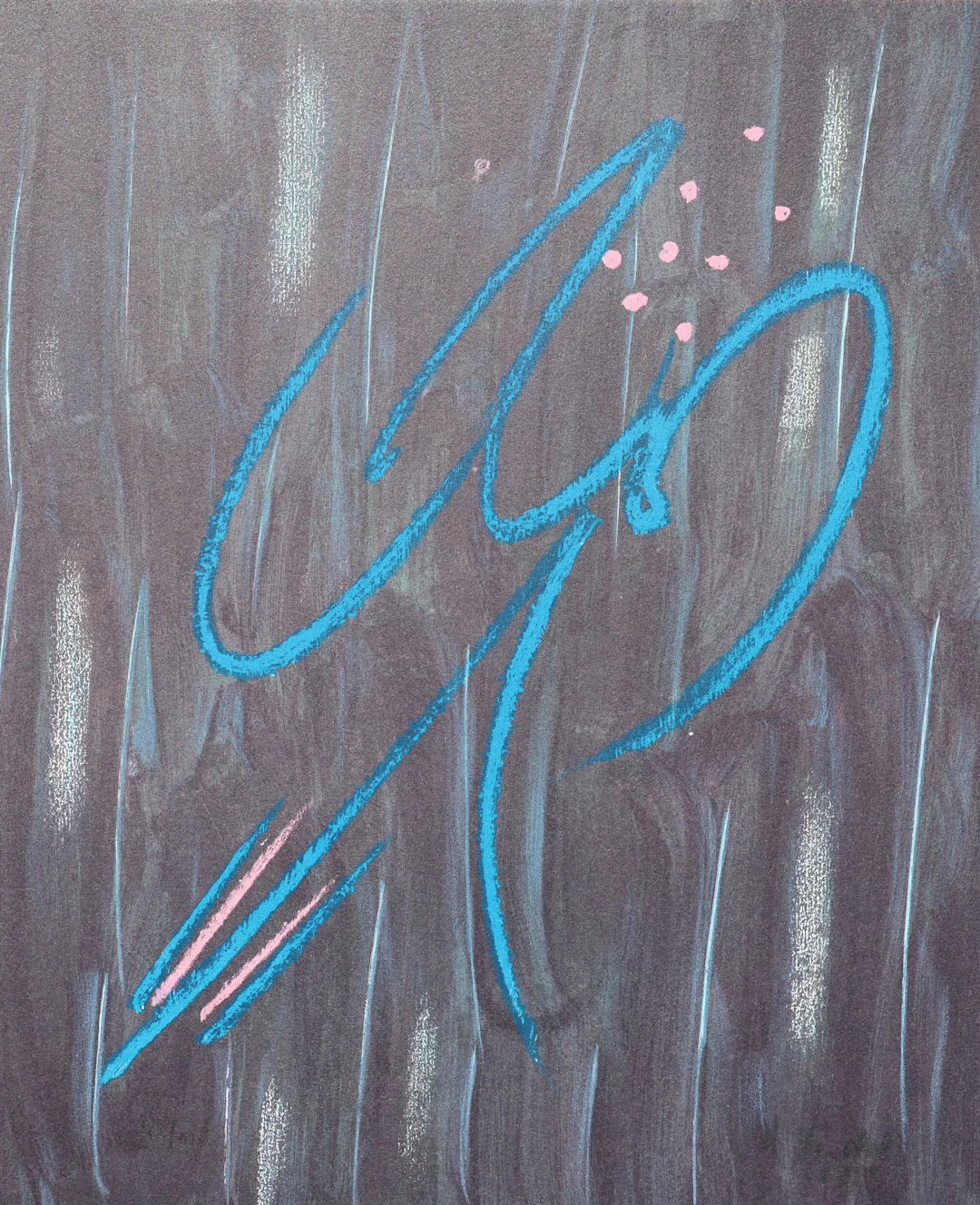 André VERDET : Le perroquet en noir, Lithographie originale signée