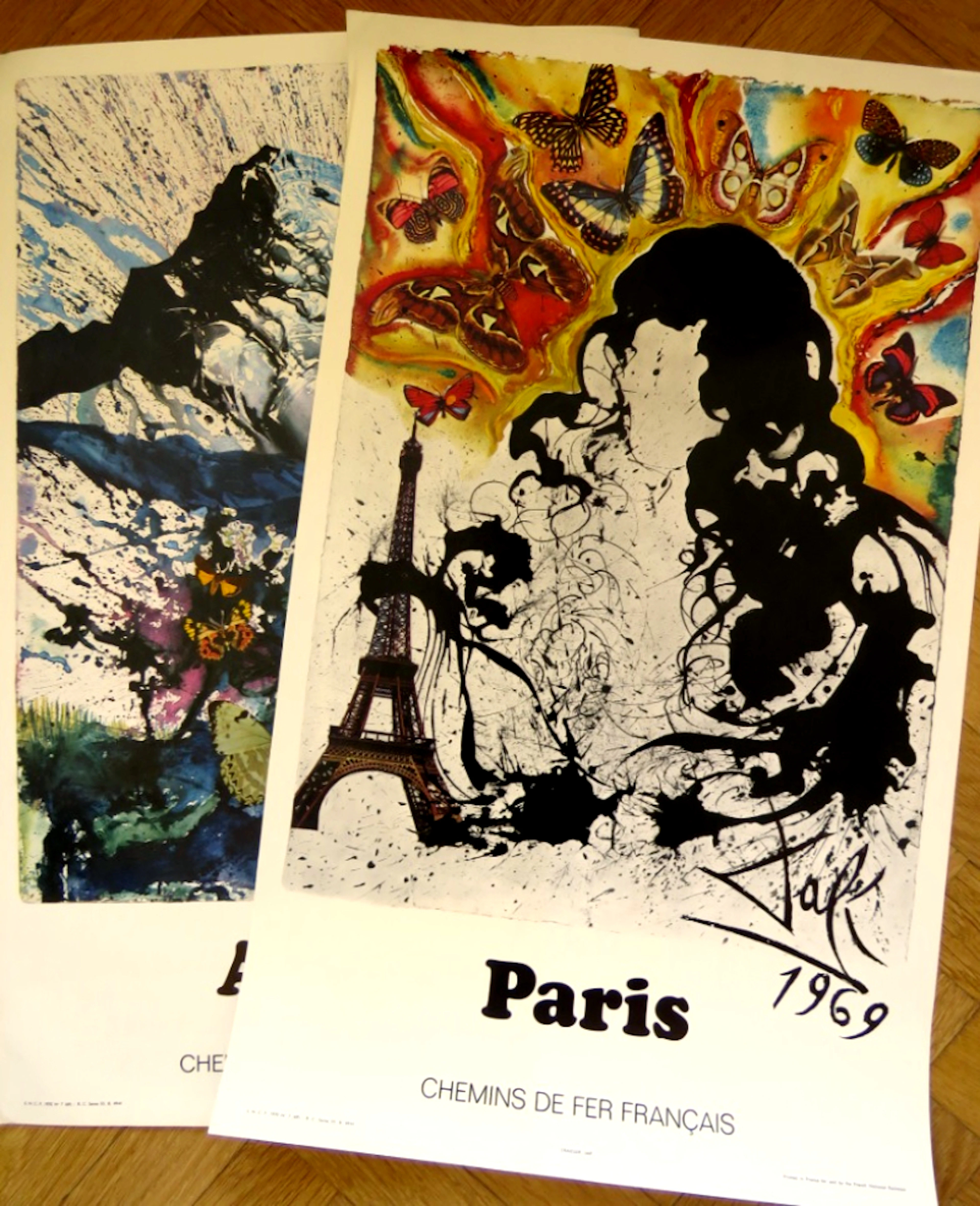 Salvador DALI - Suite SNCF - Paris & Alpes, 1970 - Deux affiches