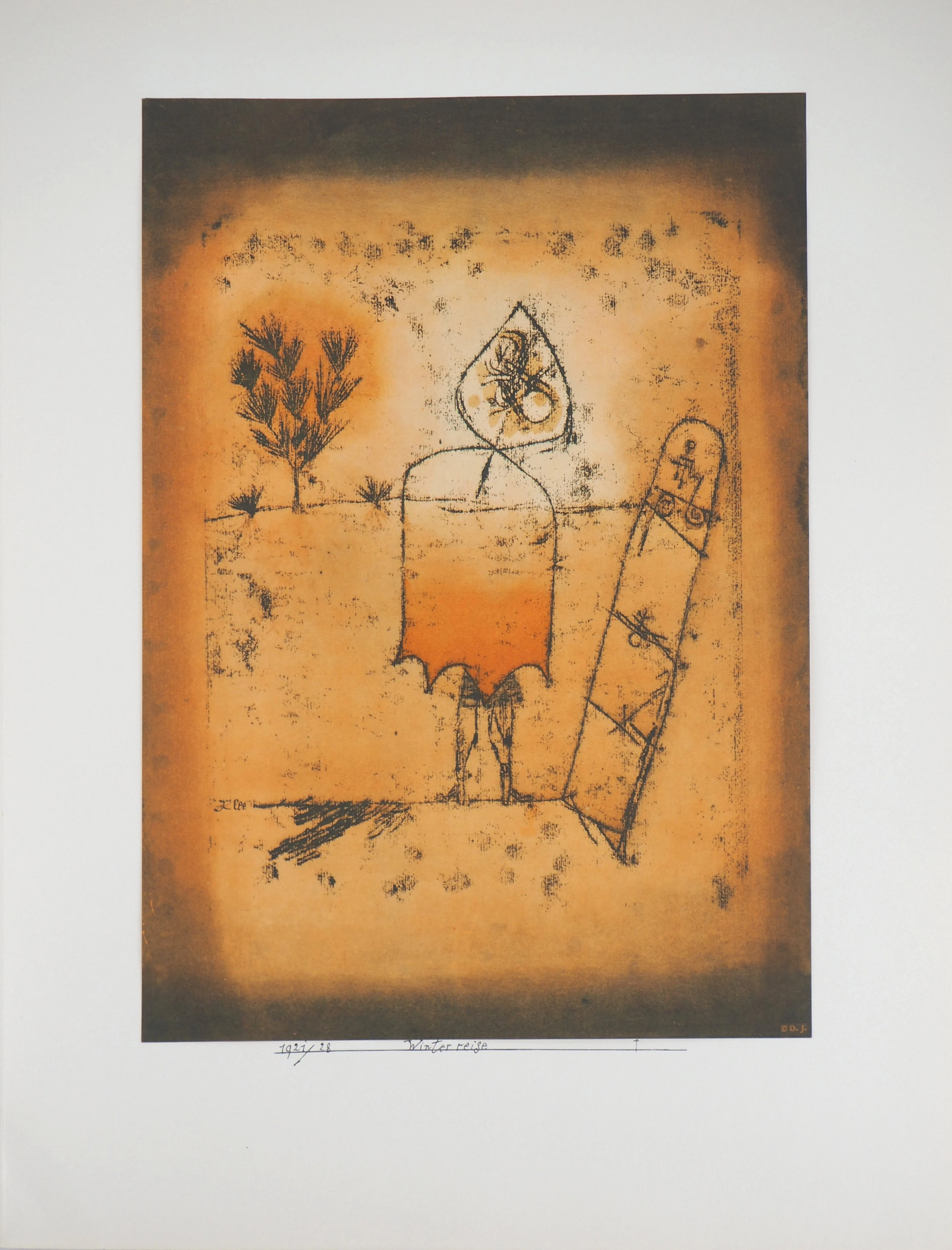 Paul KLEE (d’après) - Voyage hivernal, 1964 - Lithographie et pochoir signée