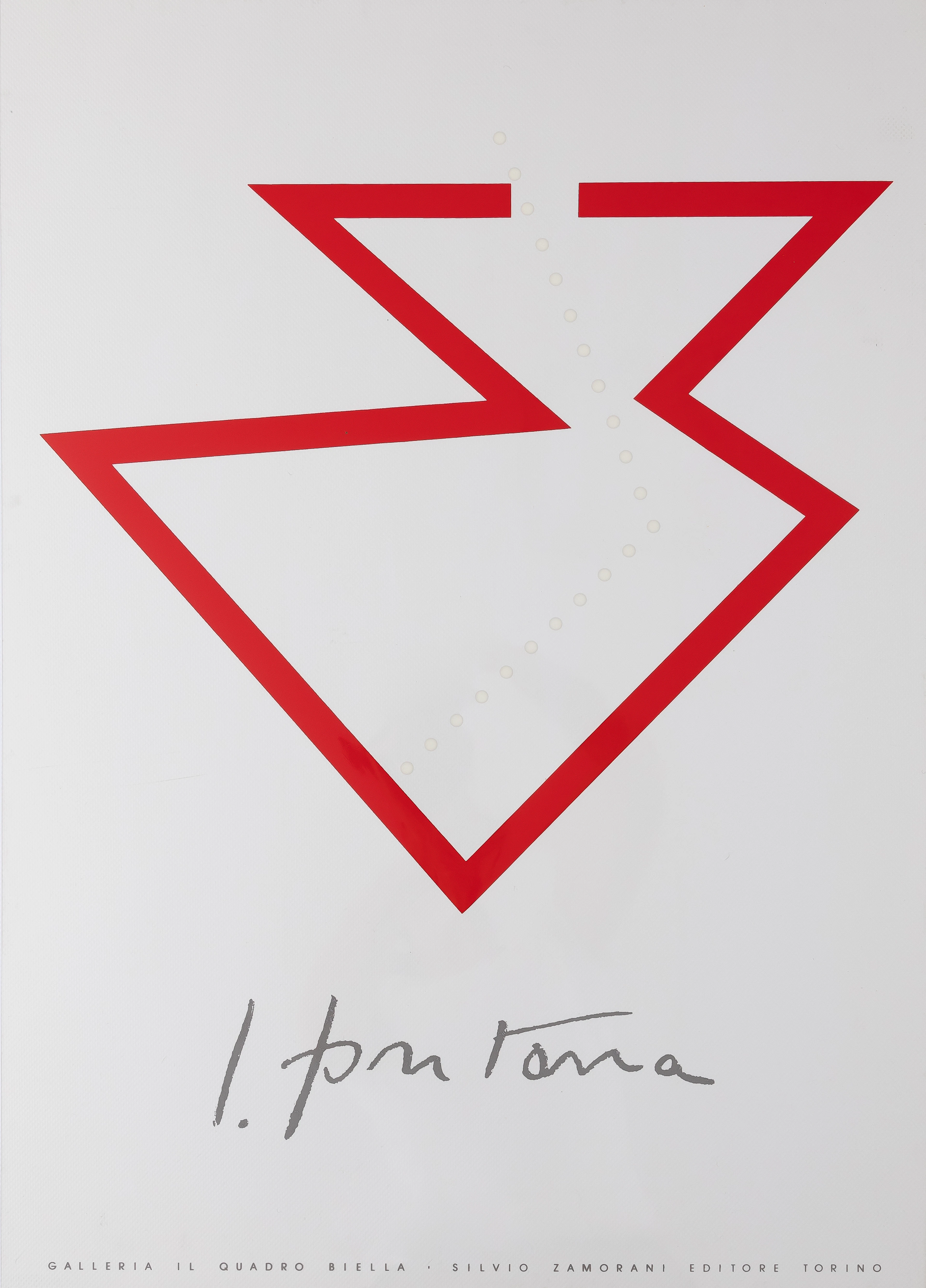 Lucio FONTANA : Concetto Spaziale Rosso - Affiche originale en sérigraphie