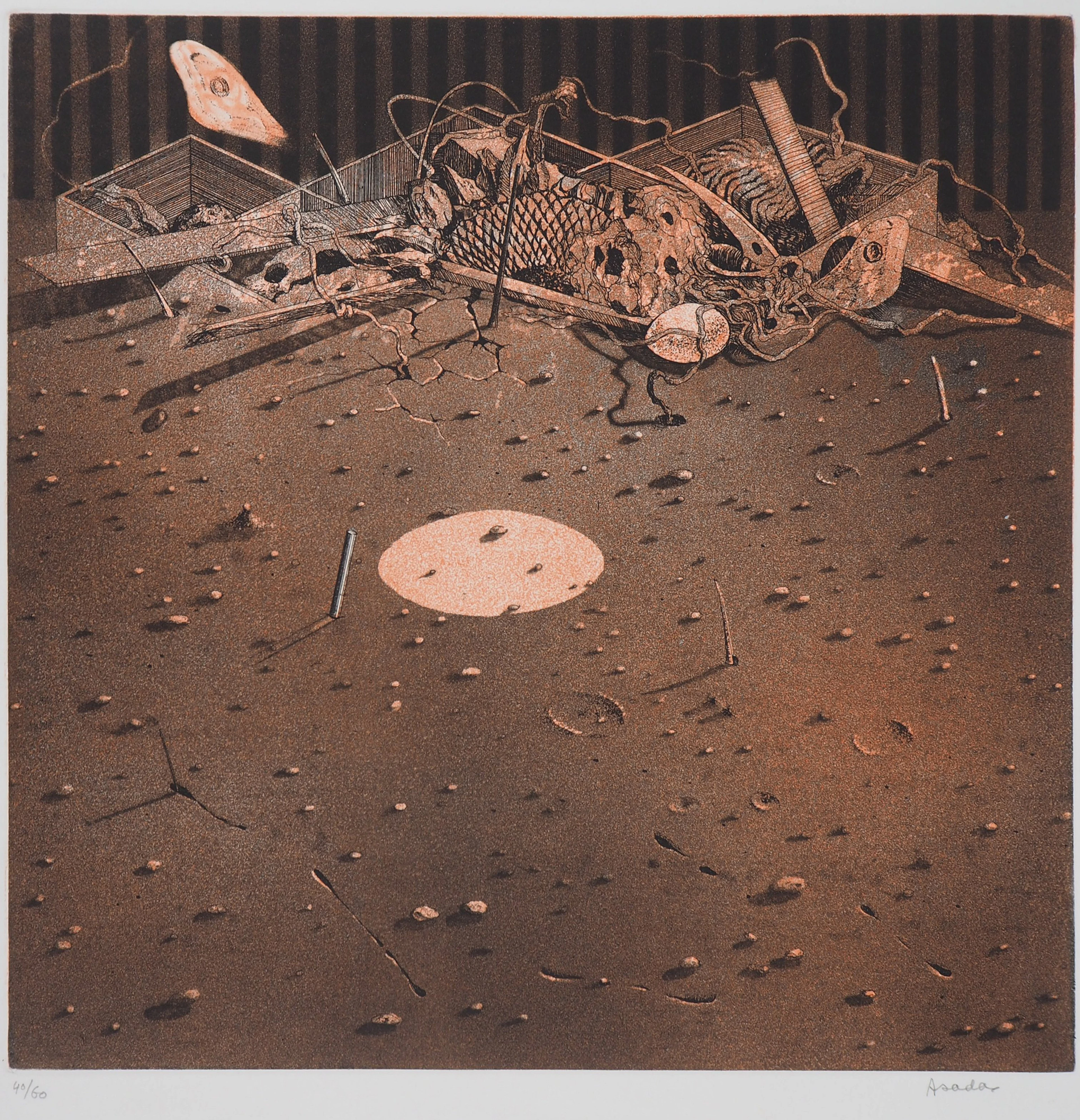 Hiroshi ASADA : Temps et poussière - Gravure Originale Signée
