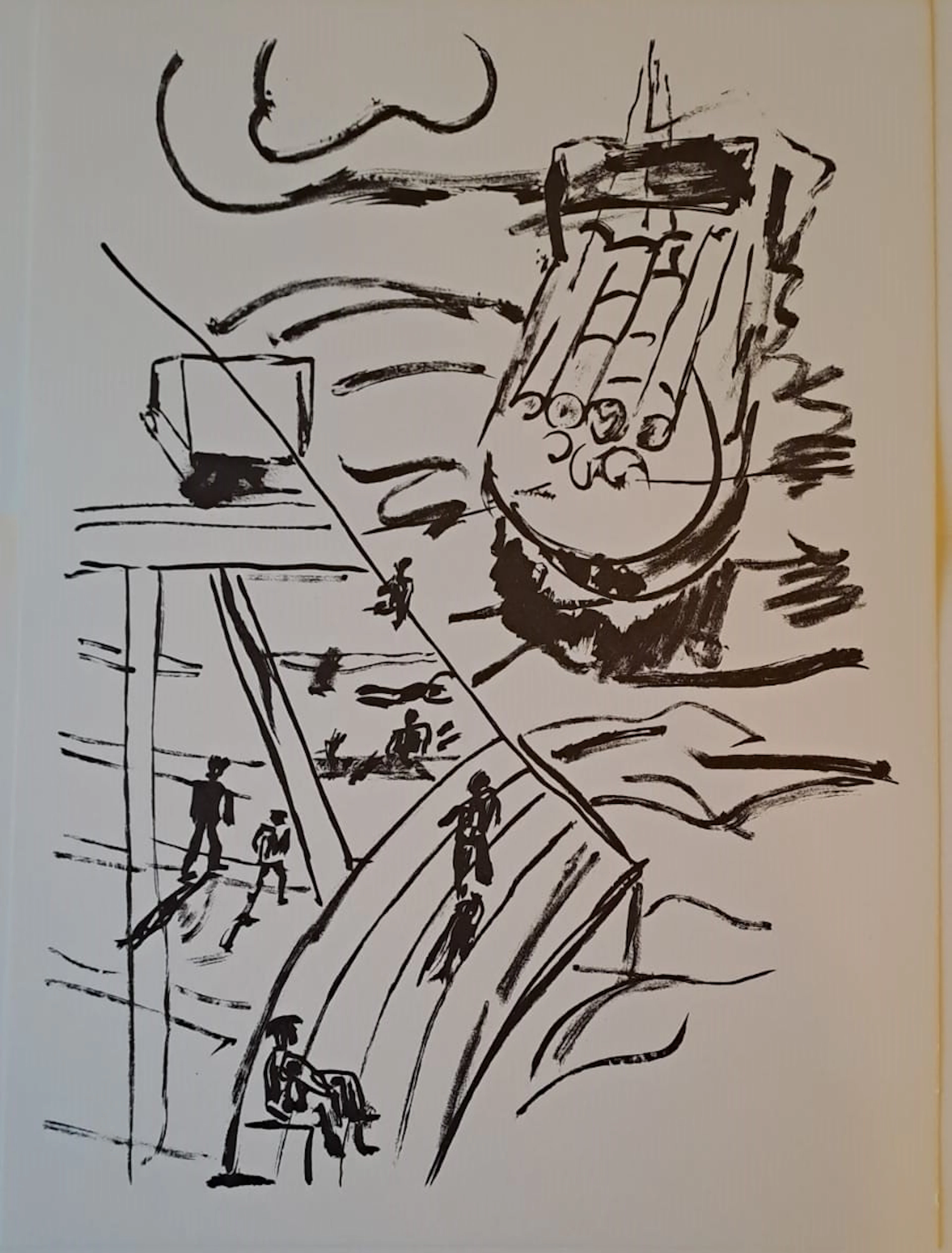 Fernand Léger (d’après) - Les péniches - Lithographie offset