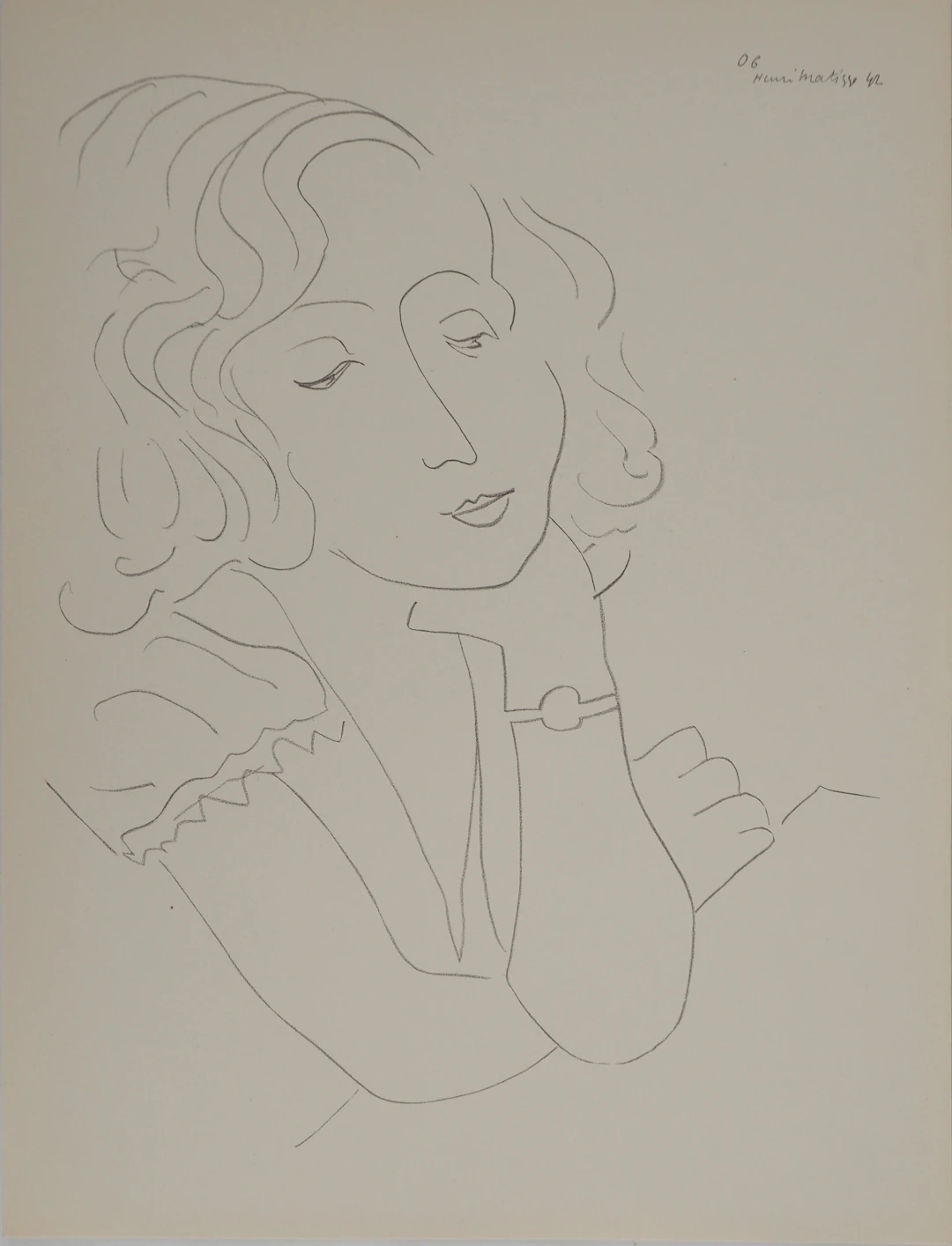 Henri MATISSE : La patience féminine, Lithographie signée
