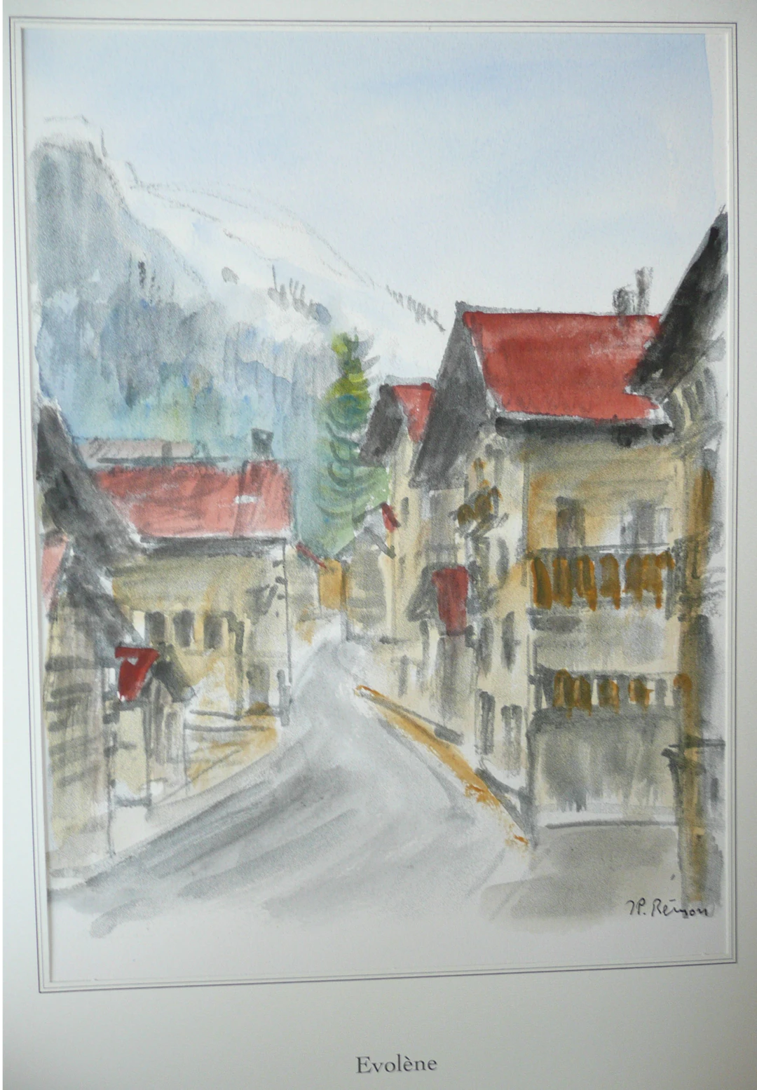 Jean Pierre REMON - Evolène, 2008 - Aquarelle signée