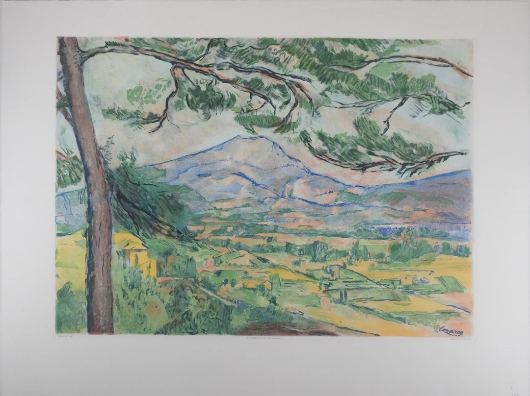Paul Cézanne - La Montagne Sainte Victoire au Grand Pin - Gravure
