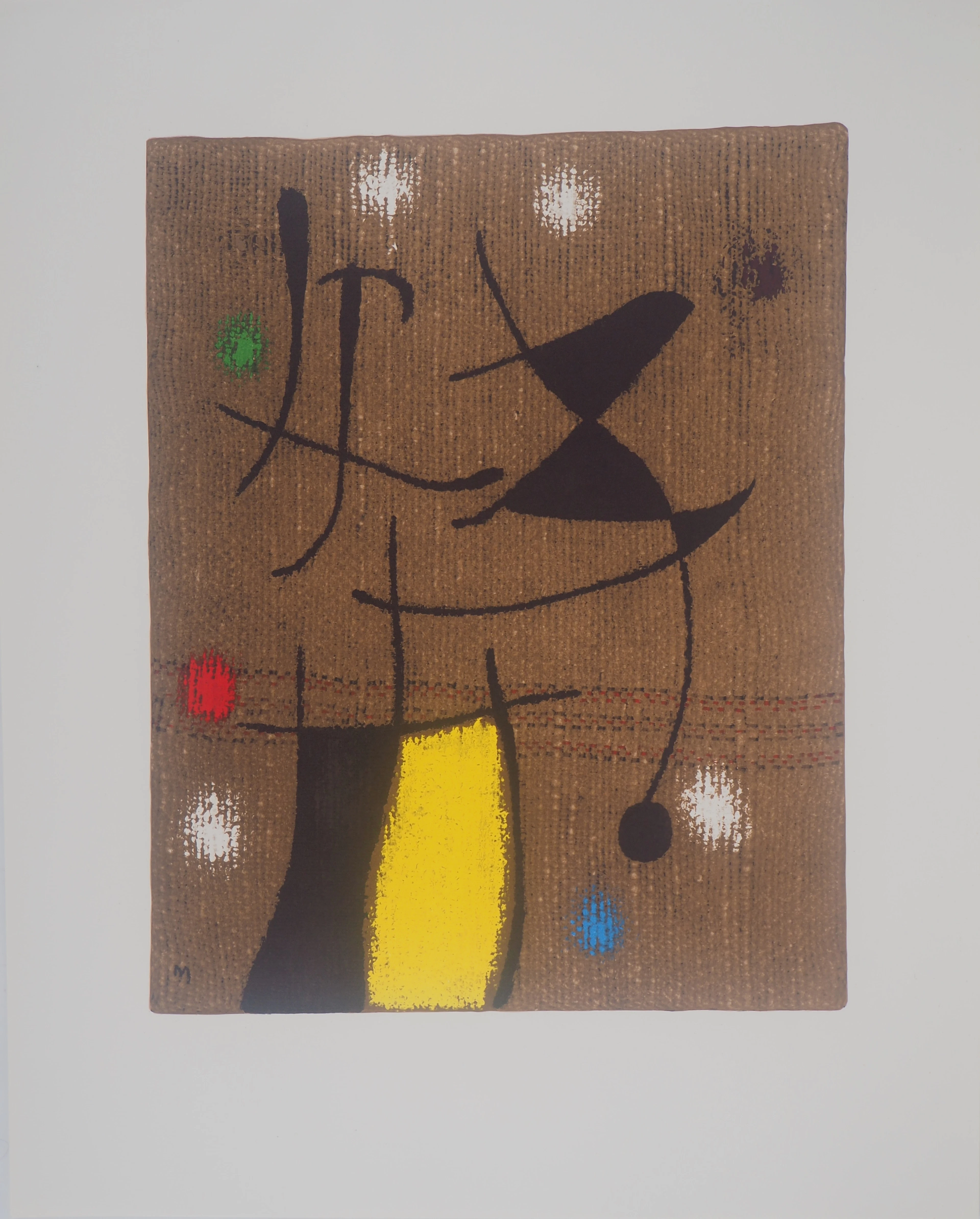 Joan MIRO : Femme au téléphone, Lithographie signée