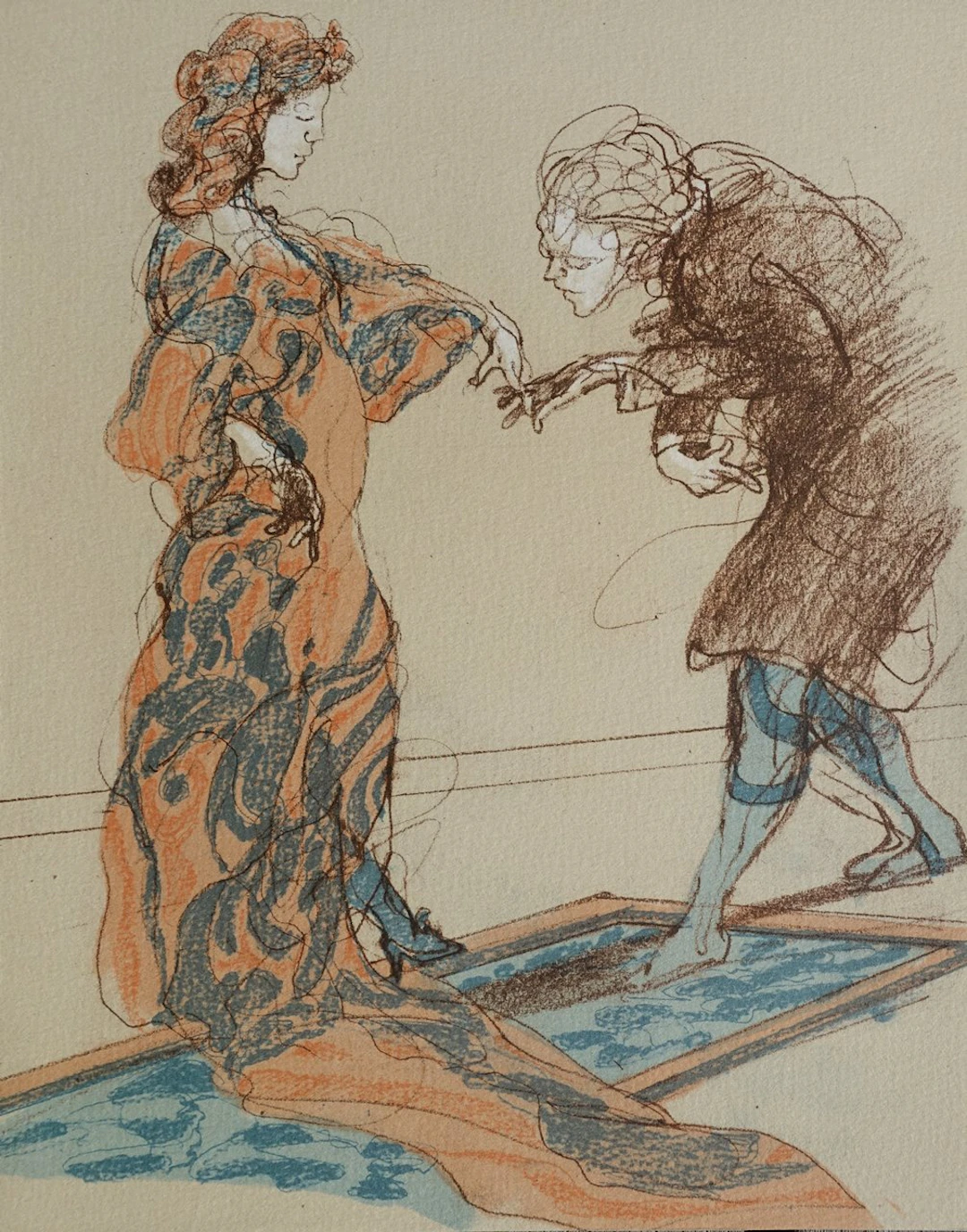 Claude WEISBUCH - Le gentilhomme galant, 1984 - Lithographie originale