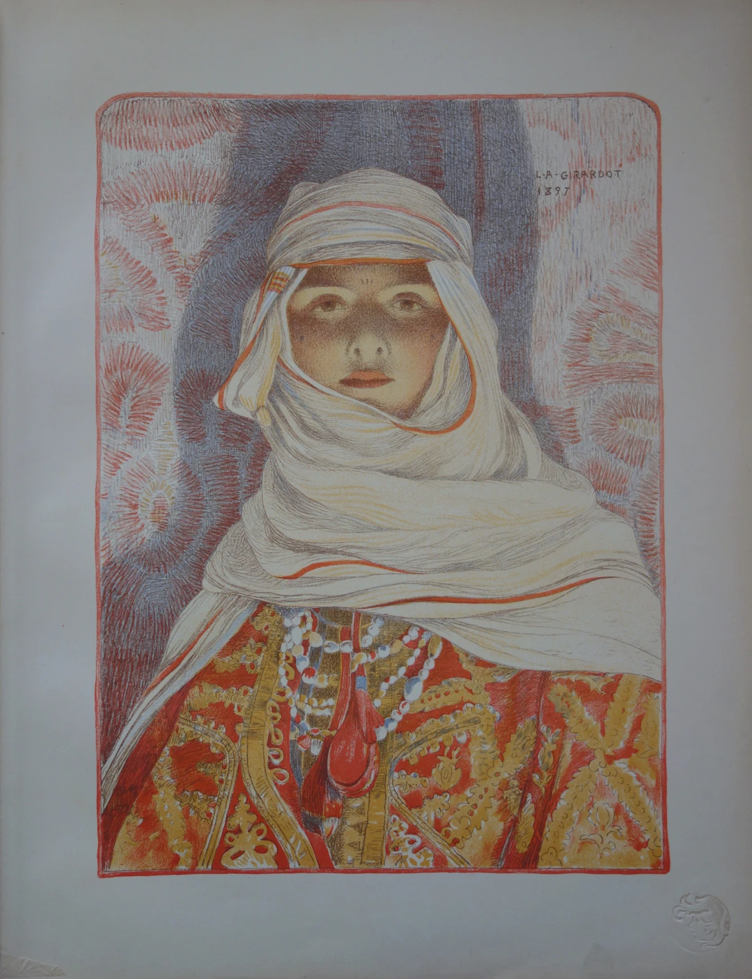 Louis Auguste Girardot - Femme du Riff, Lithographie originale signée