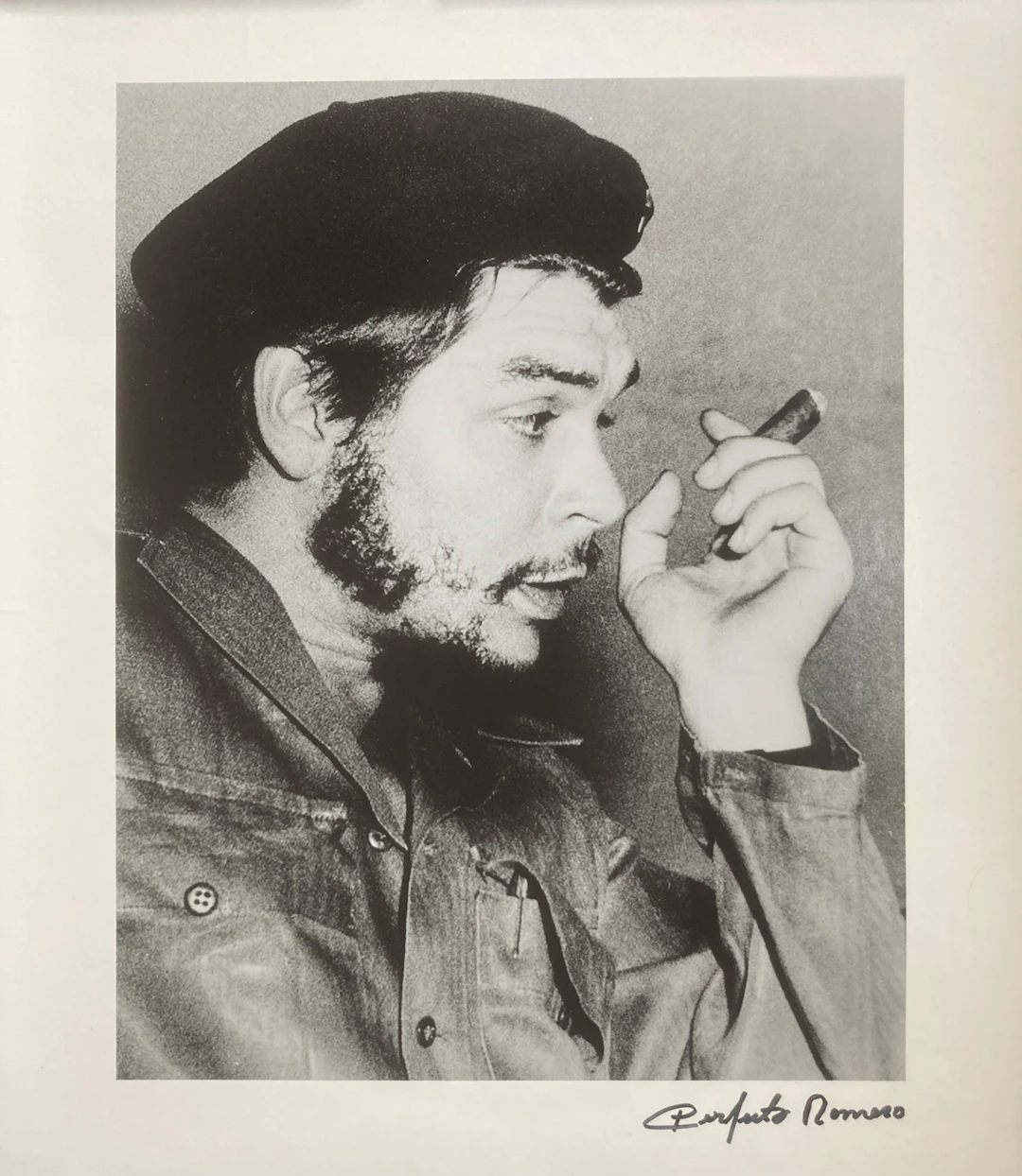 Perfecto ROMERO - Che Guevara au cigare - Photo signée