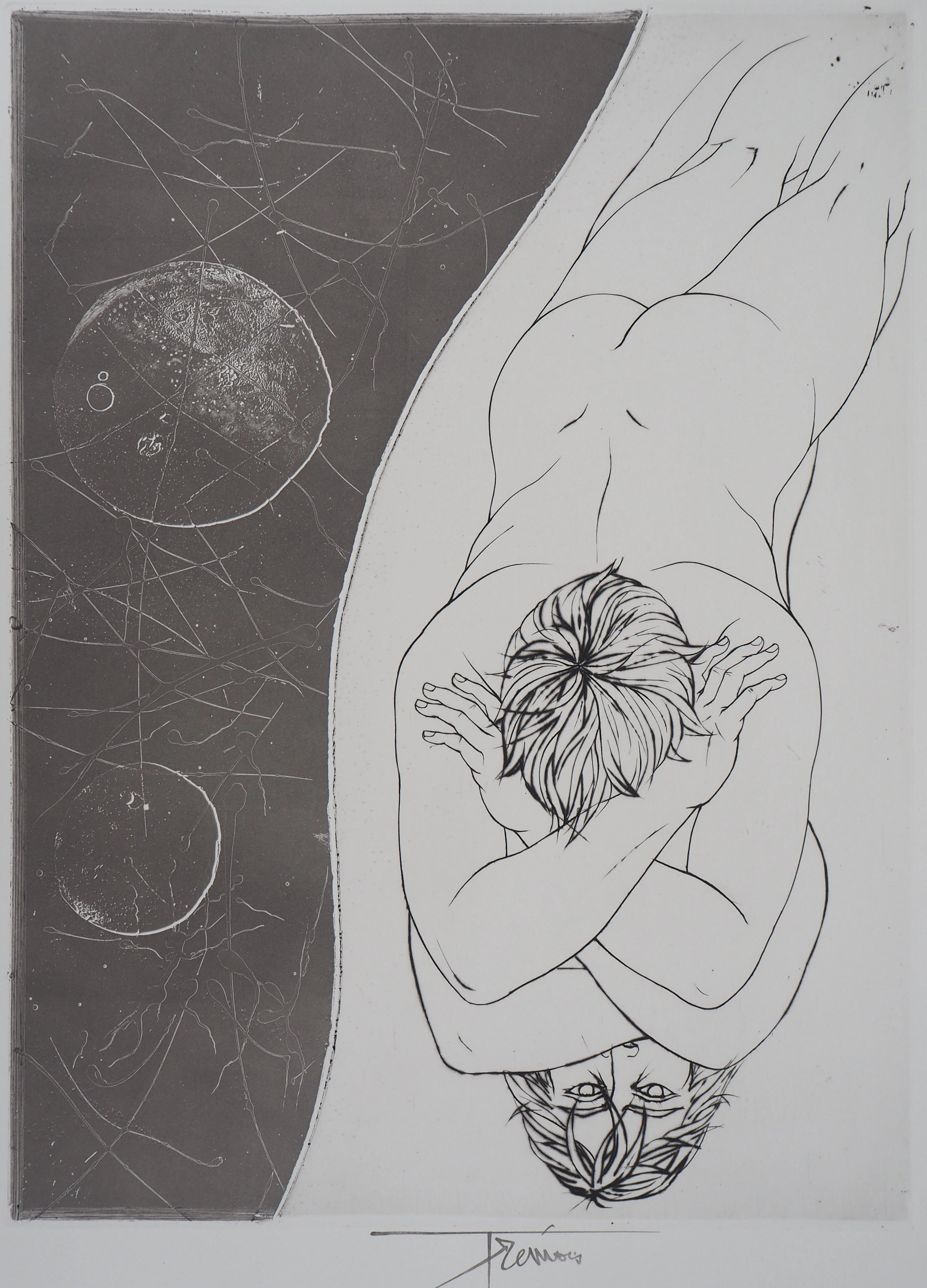 Pierre-Yves TRÉMOIS : Le rêveur - Gravure Originale Signée