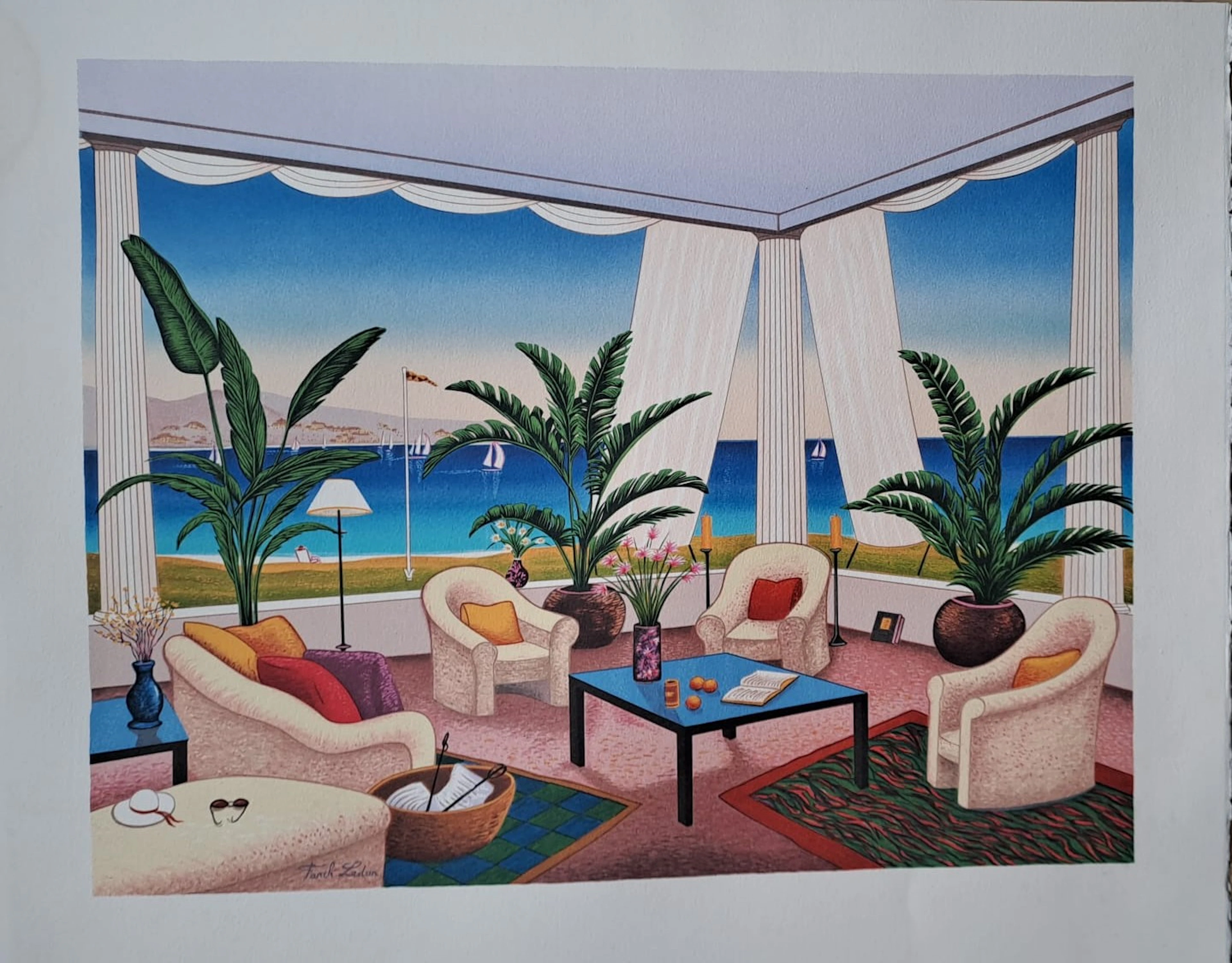 Fanch Ledan - Brise tropicale - Lithographie originale signée