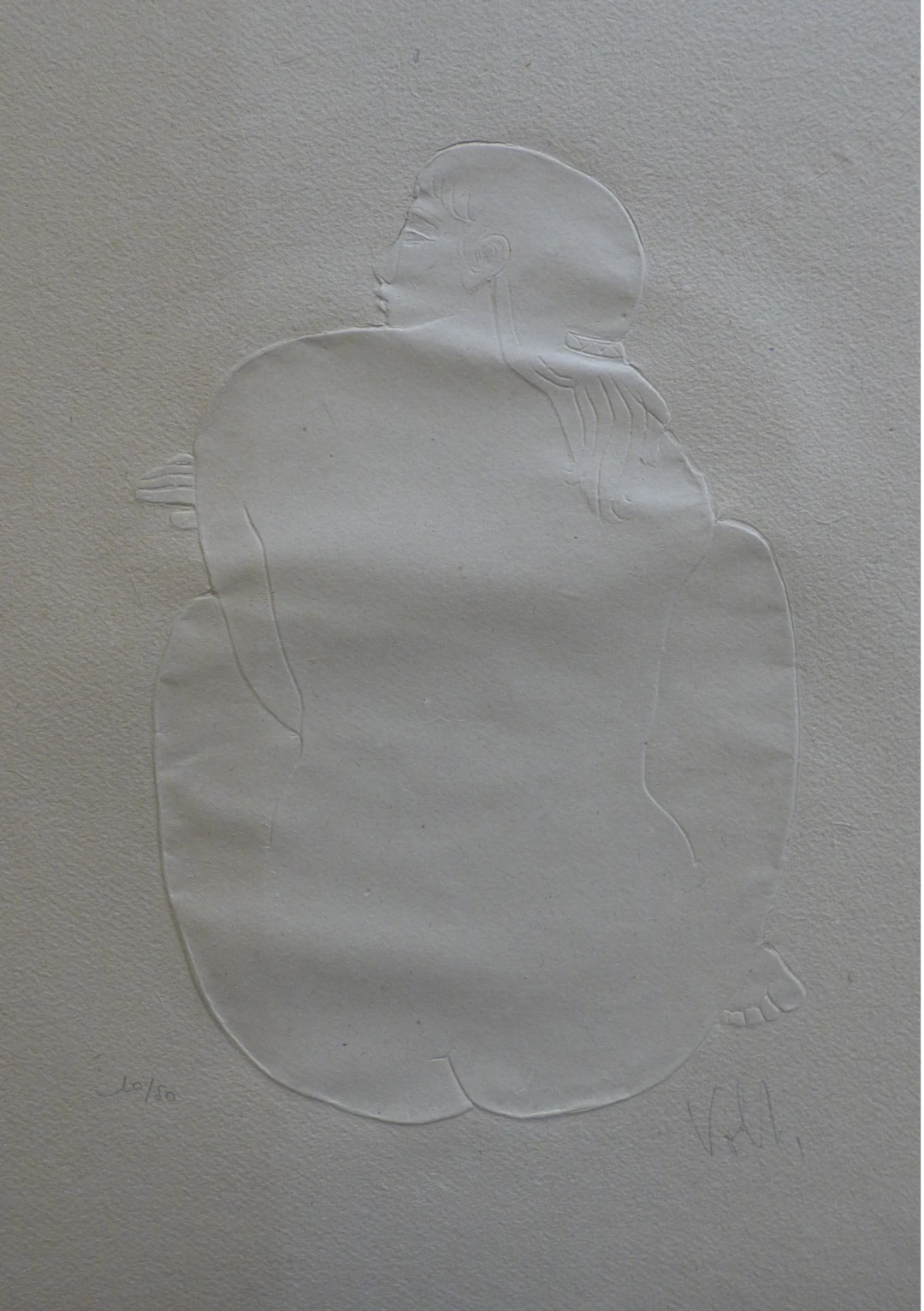 Antoniucci VOLTI - Dos de femme nue, 1970 - Gaufrage signé