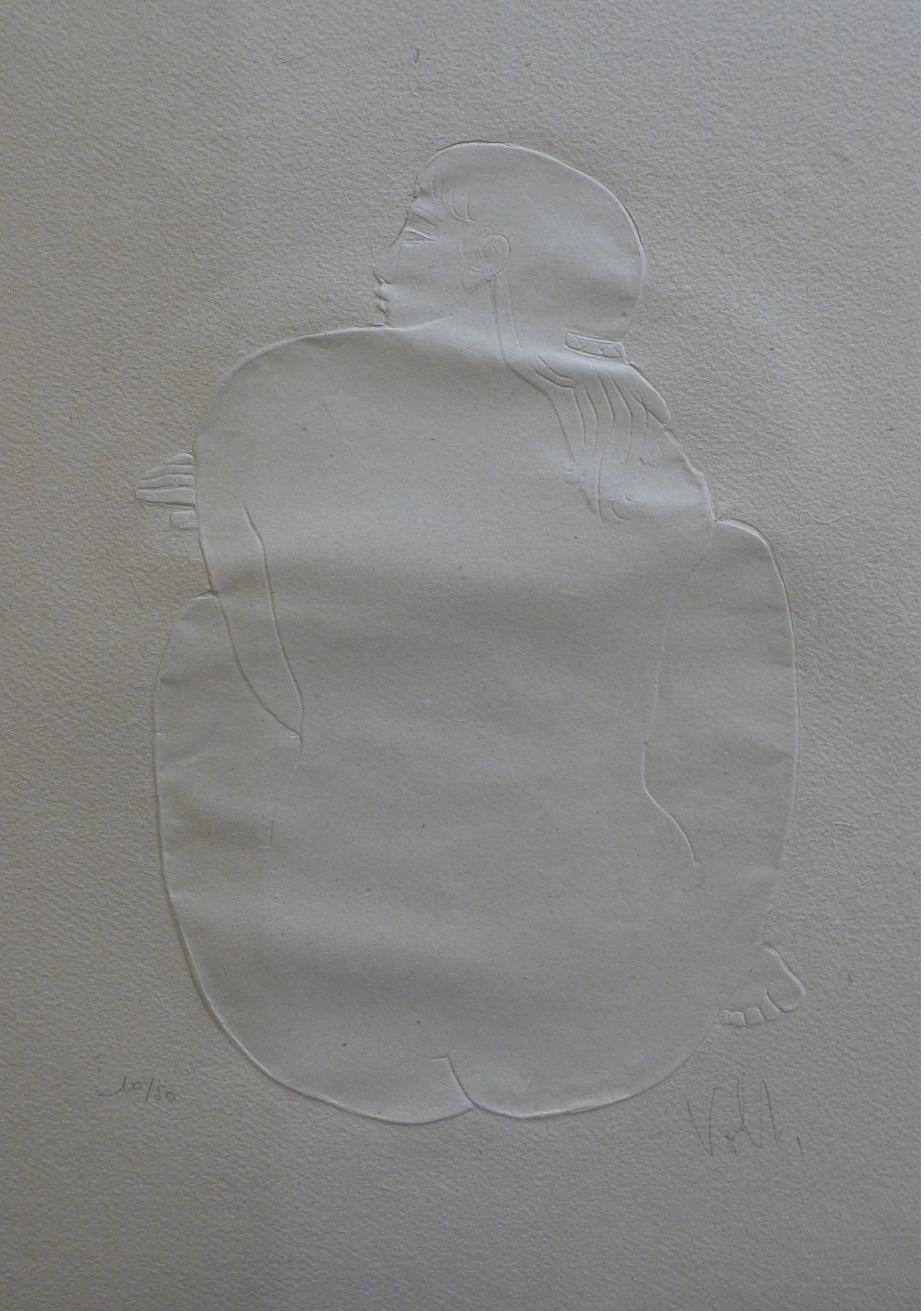 Antoniucci VOLTI - Dos de femme nue, 1970 - Gaufrage signé