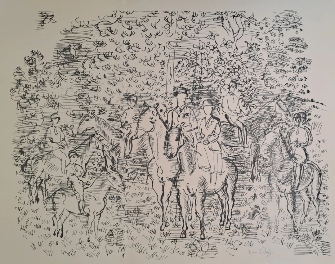 Raoul Dufy (d’après) - La chasse à courre - Lithographie signée