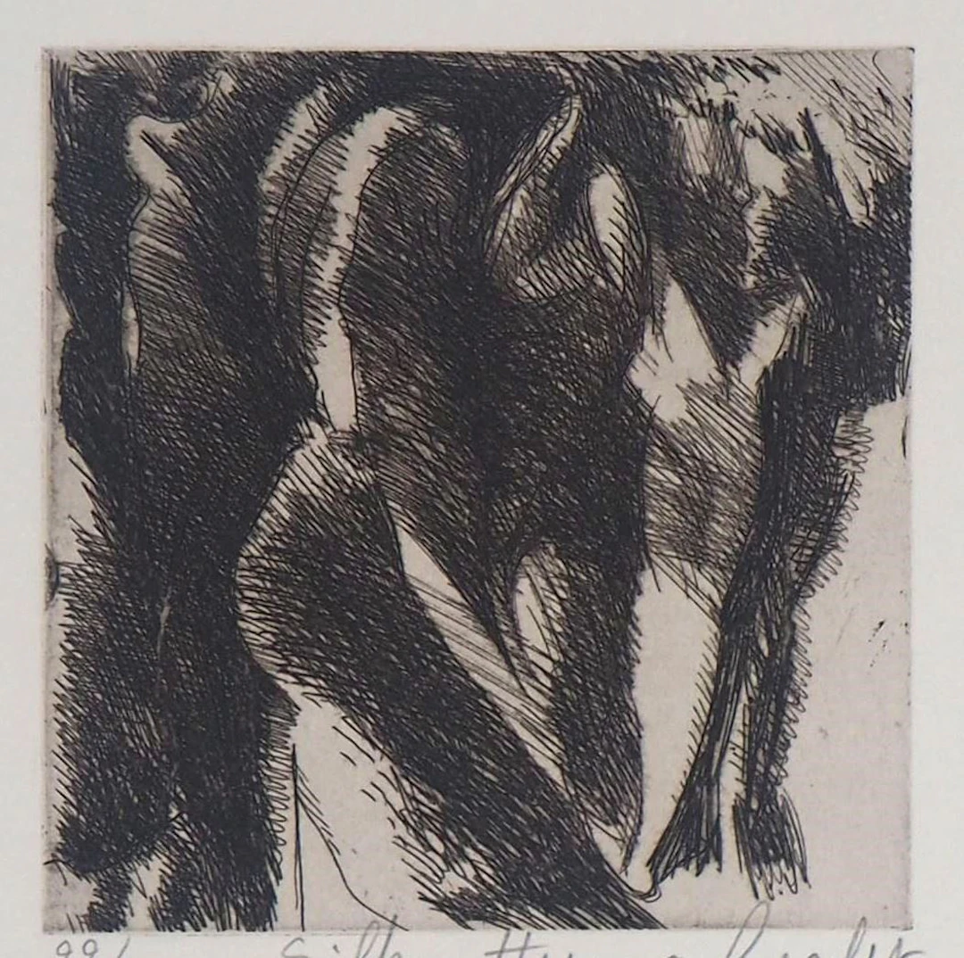 Poncelet - Silhouettes - Gravure originale signée