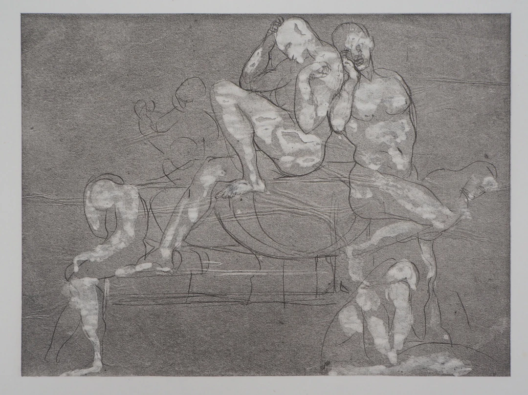 Auguste RODIN (d’après) : Groupe d’ombres - Gravure