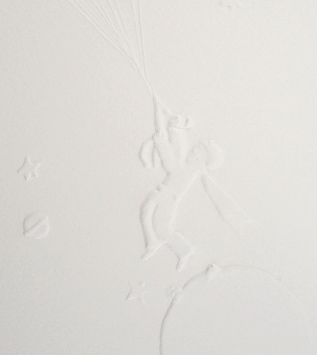 Antoine DE SAINT-EXUPERY : L'envol du petit prince - Gravure sur bois
