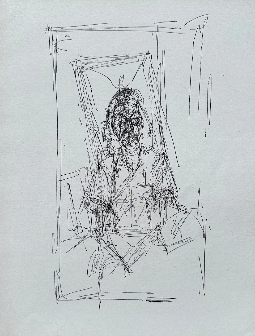 Alberto GIACOMETTI - Portrait, 1956 - Lithographie