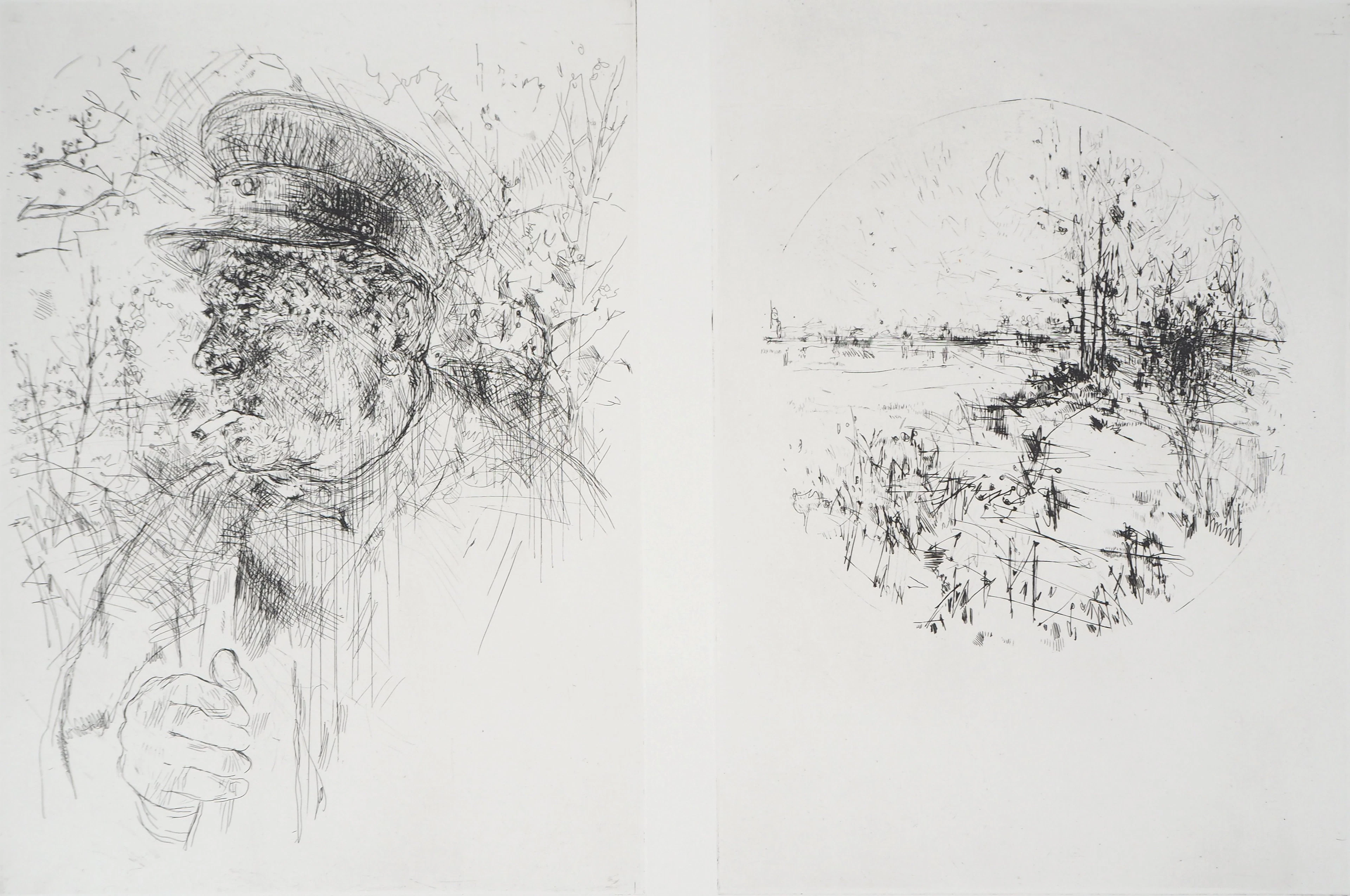 Yves Jean COMMERE : Univers des champs - Gravure originale signée
