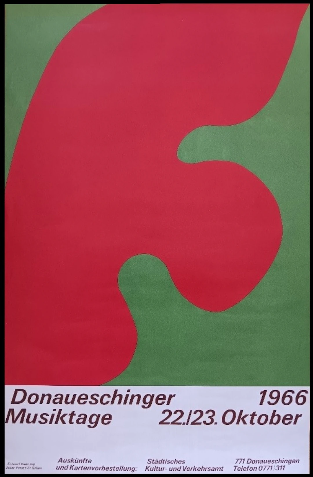 Jean (Hans) ARP - Affiche lithographique originale - Musikfreunde