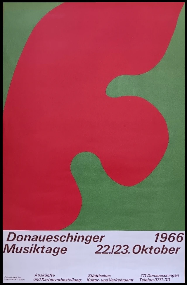 Jean (Hans) ARP - Affiche lithographique originale - Musikfreunde