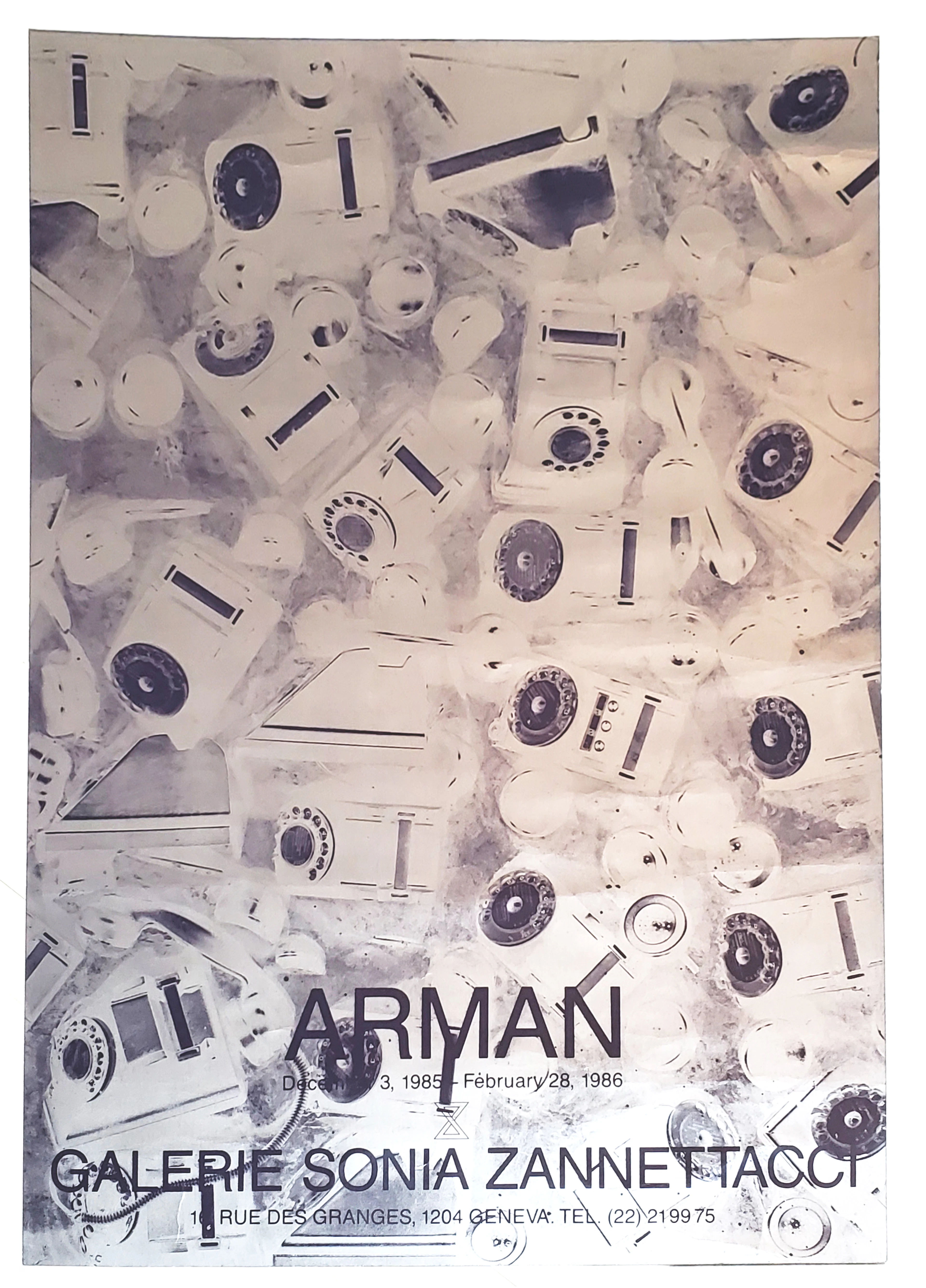 Arman, Accumulation de téléphones, sérigraphie originale, 1986