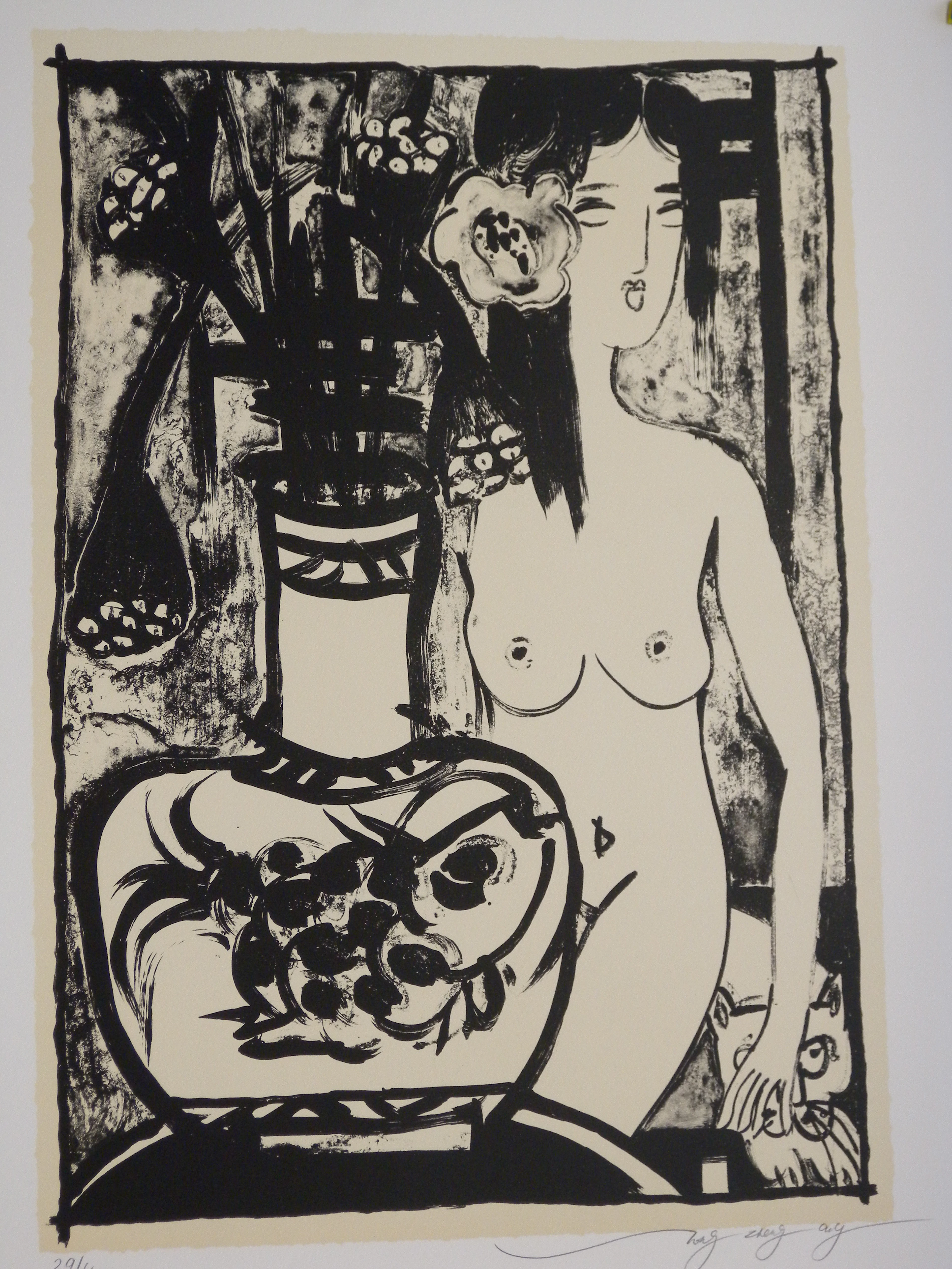 TONG Zhengang - Nu, 1999 - Lithographie signée au crayon